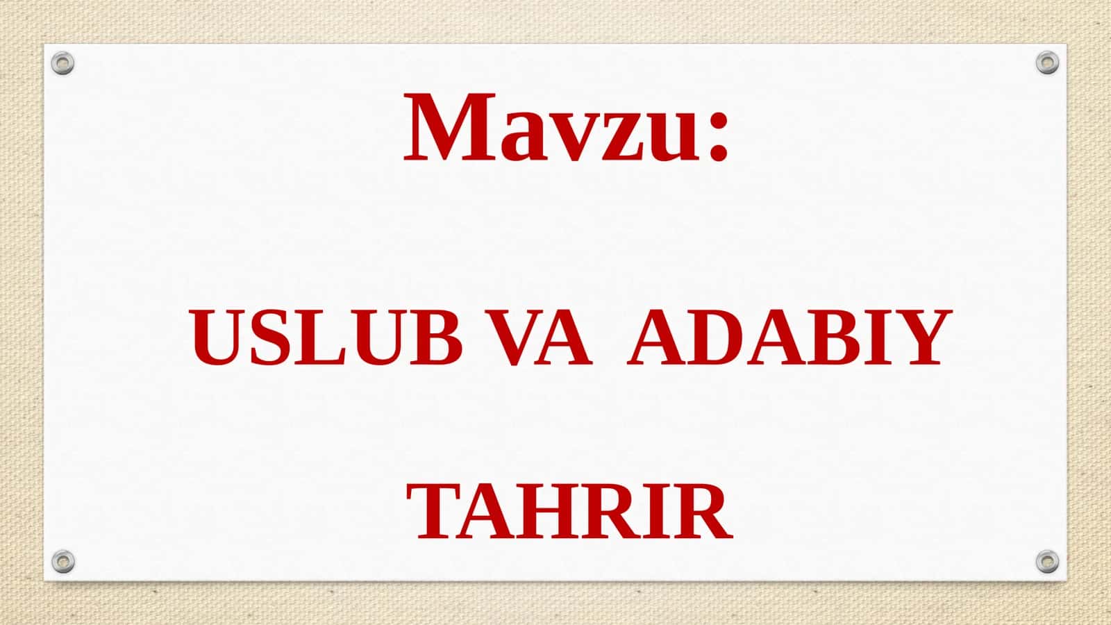 USLUB VA ADABIY TAHRIR 1