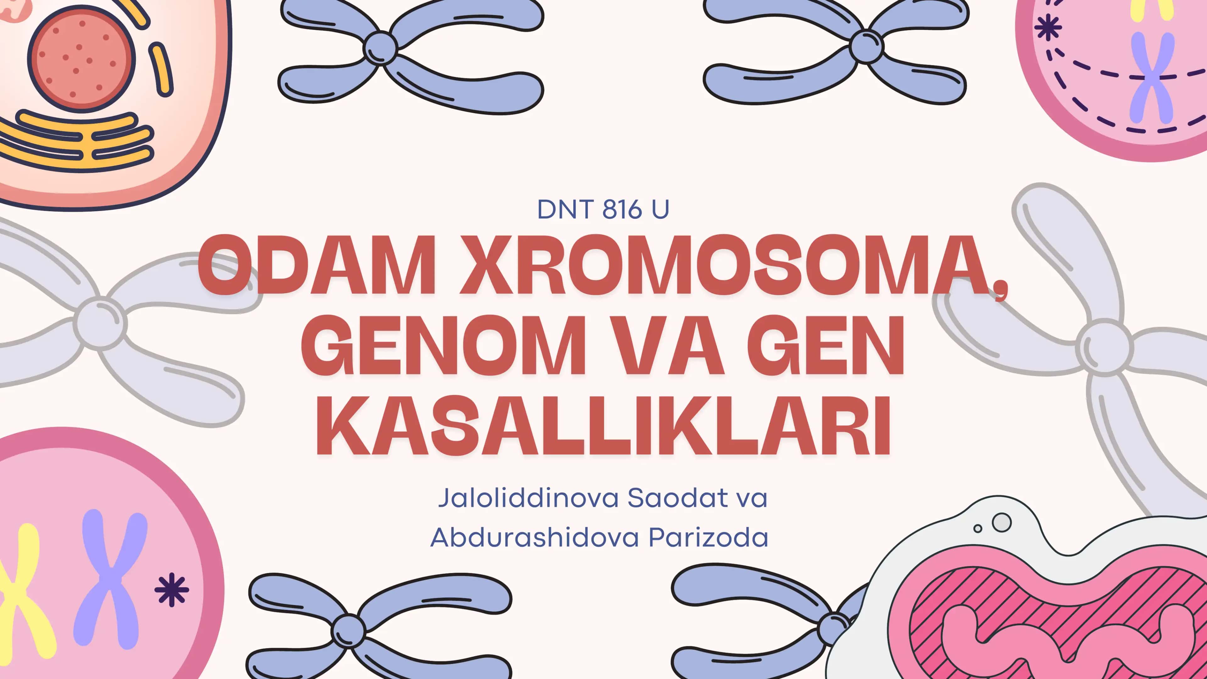 ODAM XROMOSOMA, GENOM VA GEN KASALLIKLARI 1