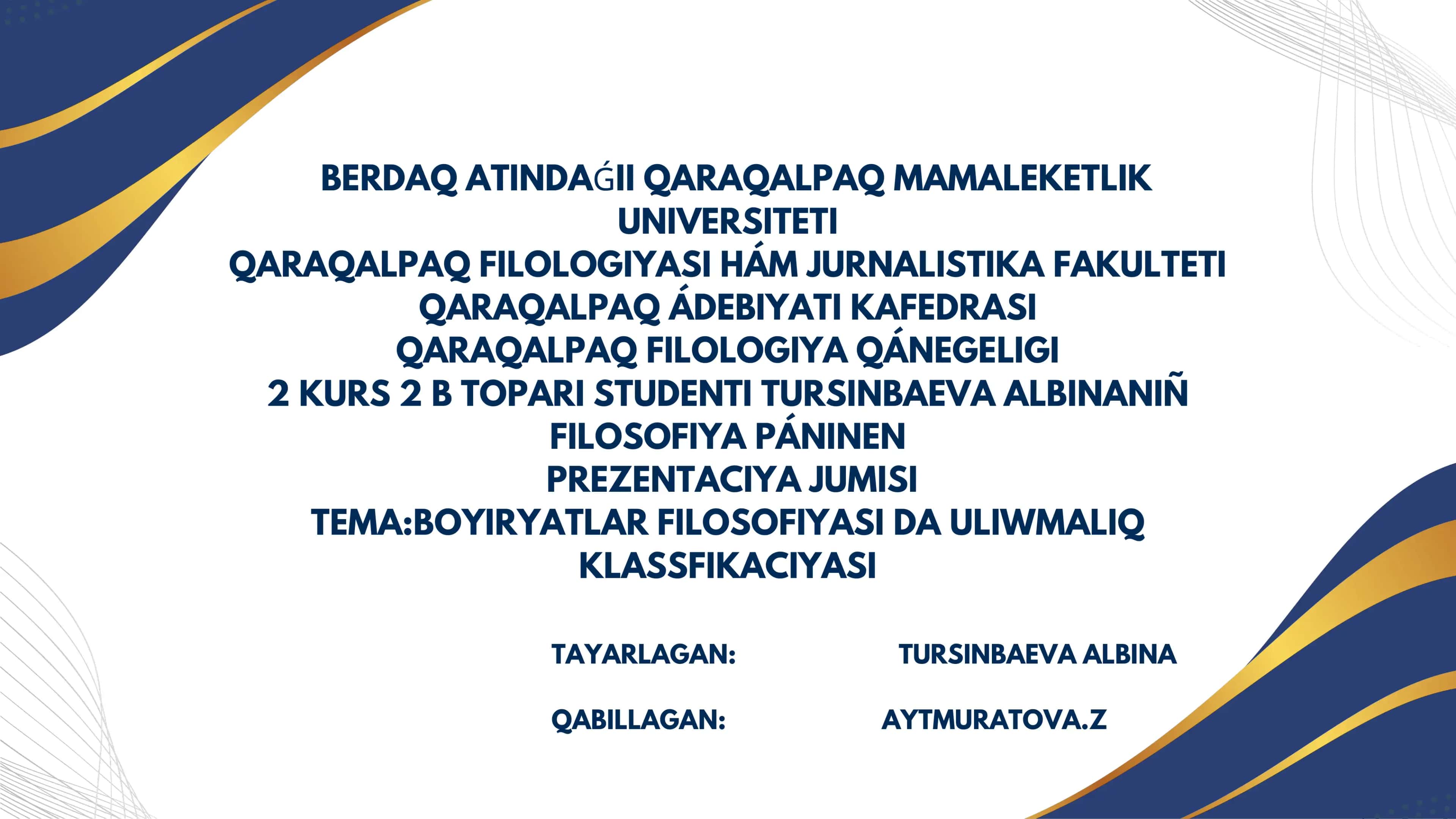 Qádiriyatlar Filosofiyasi 1