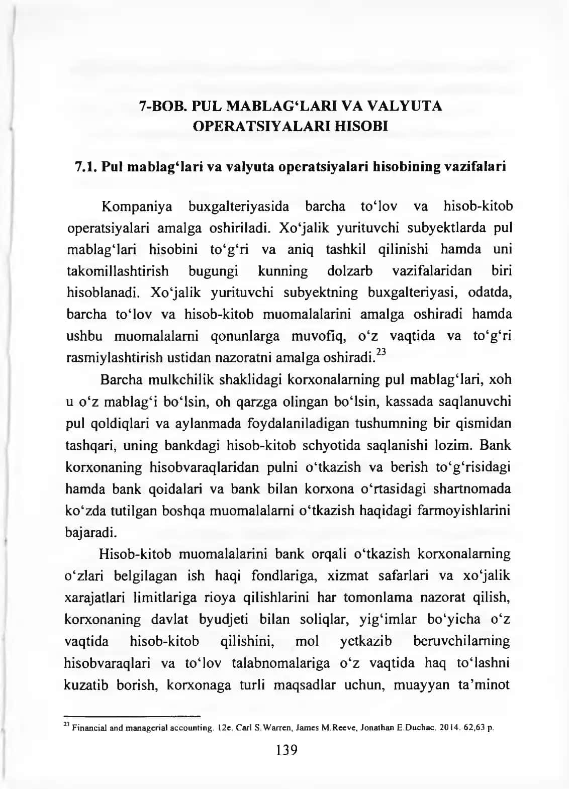 BOB. PUL MABLAG‘LARI VA VALYUTA OPERATSIYALARI HISOBI 1