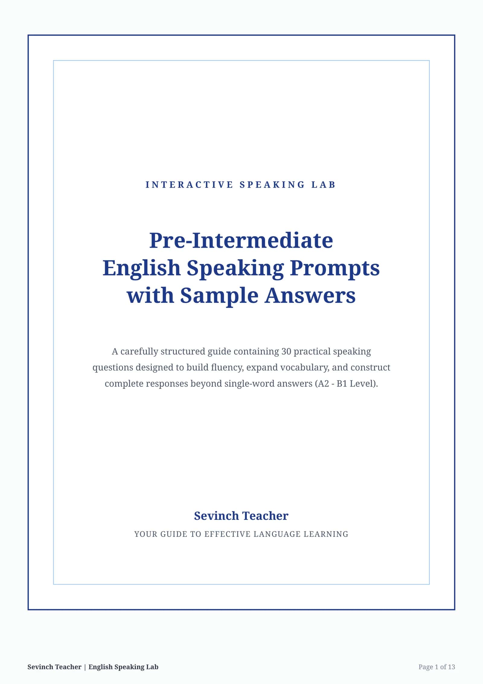 INTERACTIVE SPEAKING LAB 1