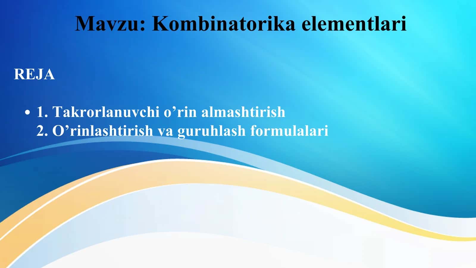 Kombinatorika elementlari 1