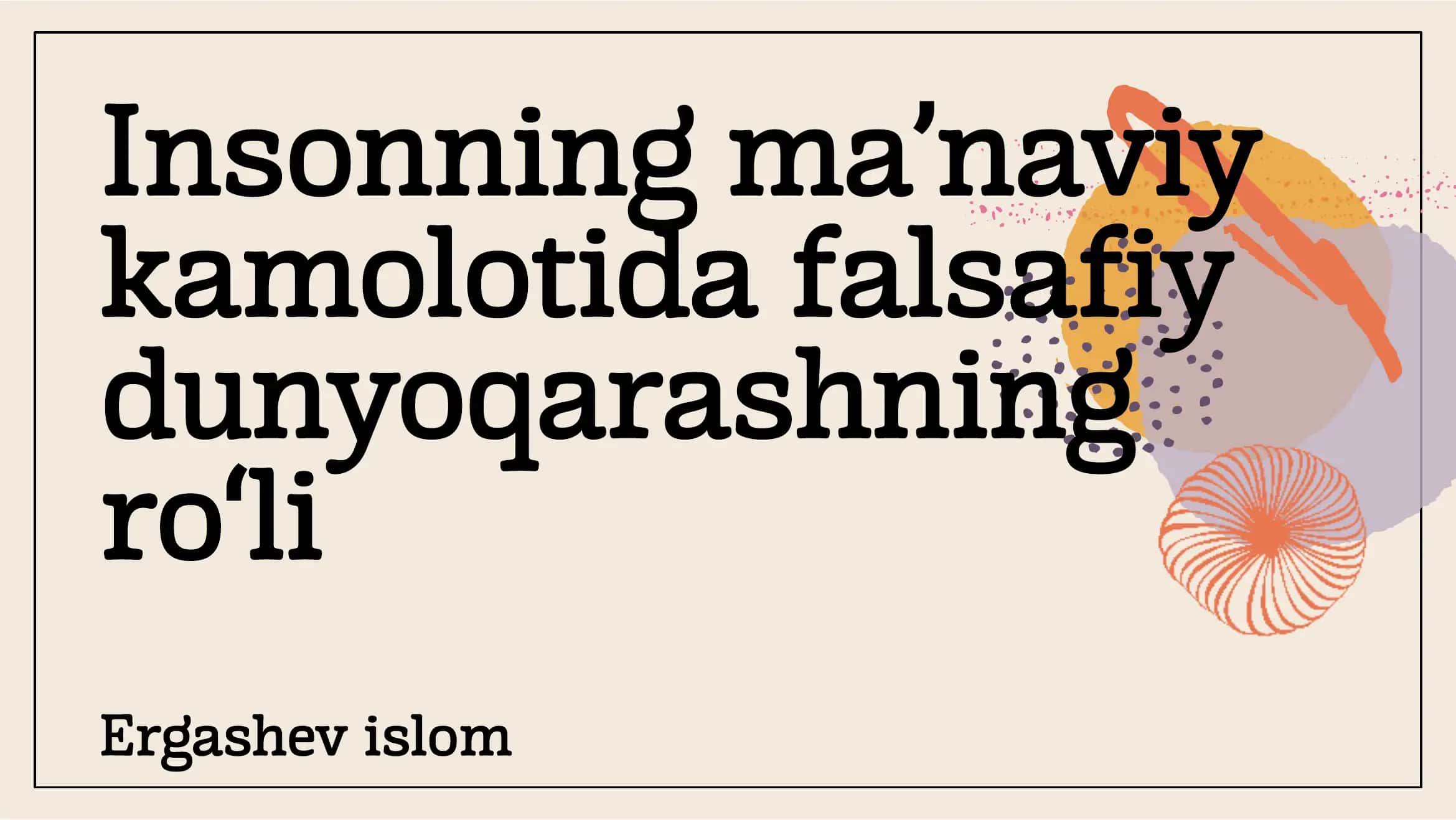 Falsafiy dunyoqarash va uning ta'rifi 1