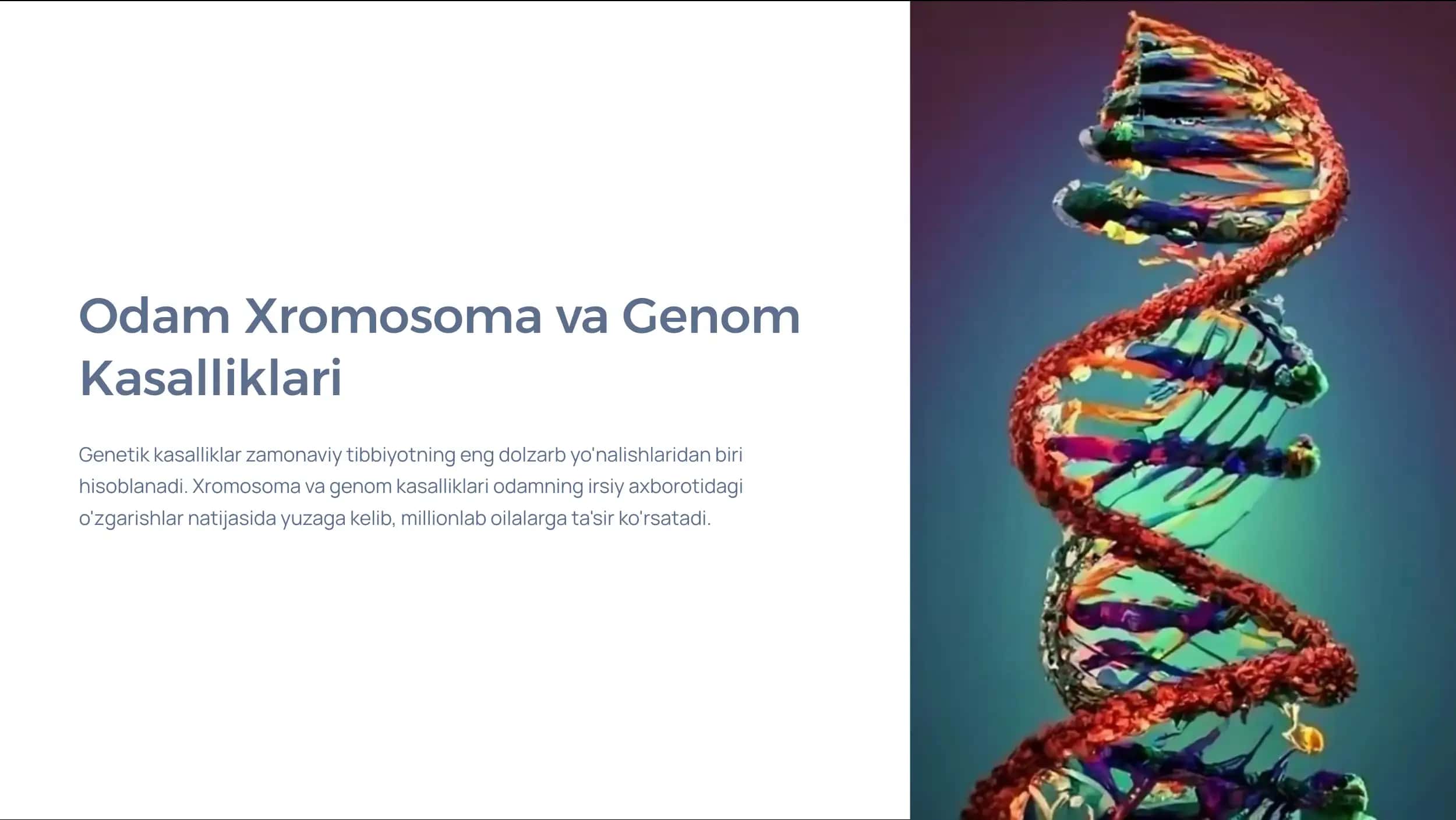 Odam Xromosoma va Genom 1