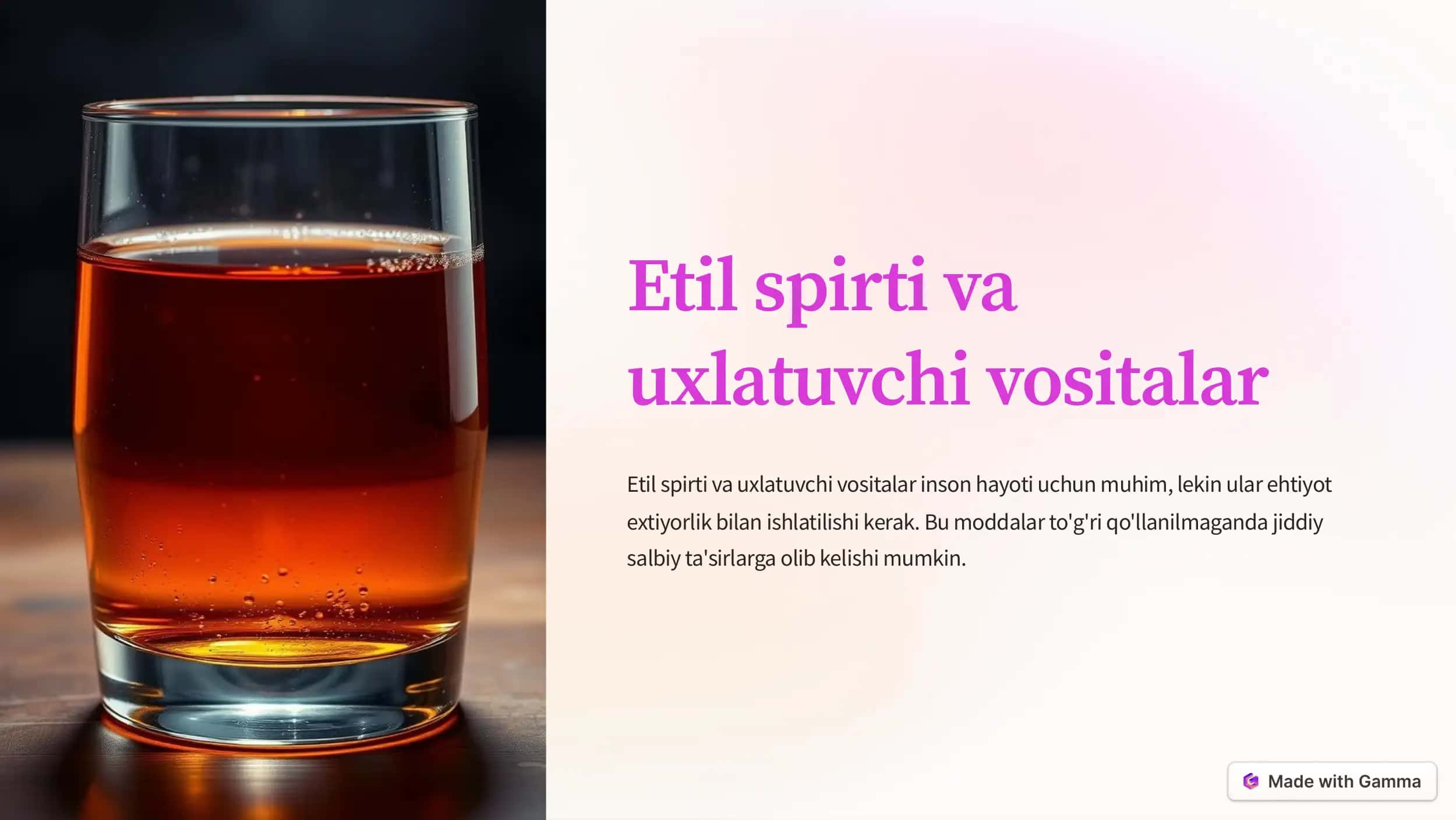 Etil spirti va uxlatuvchi vositalar 1