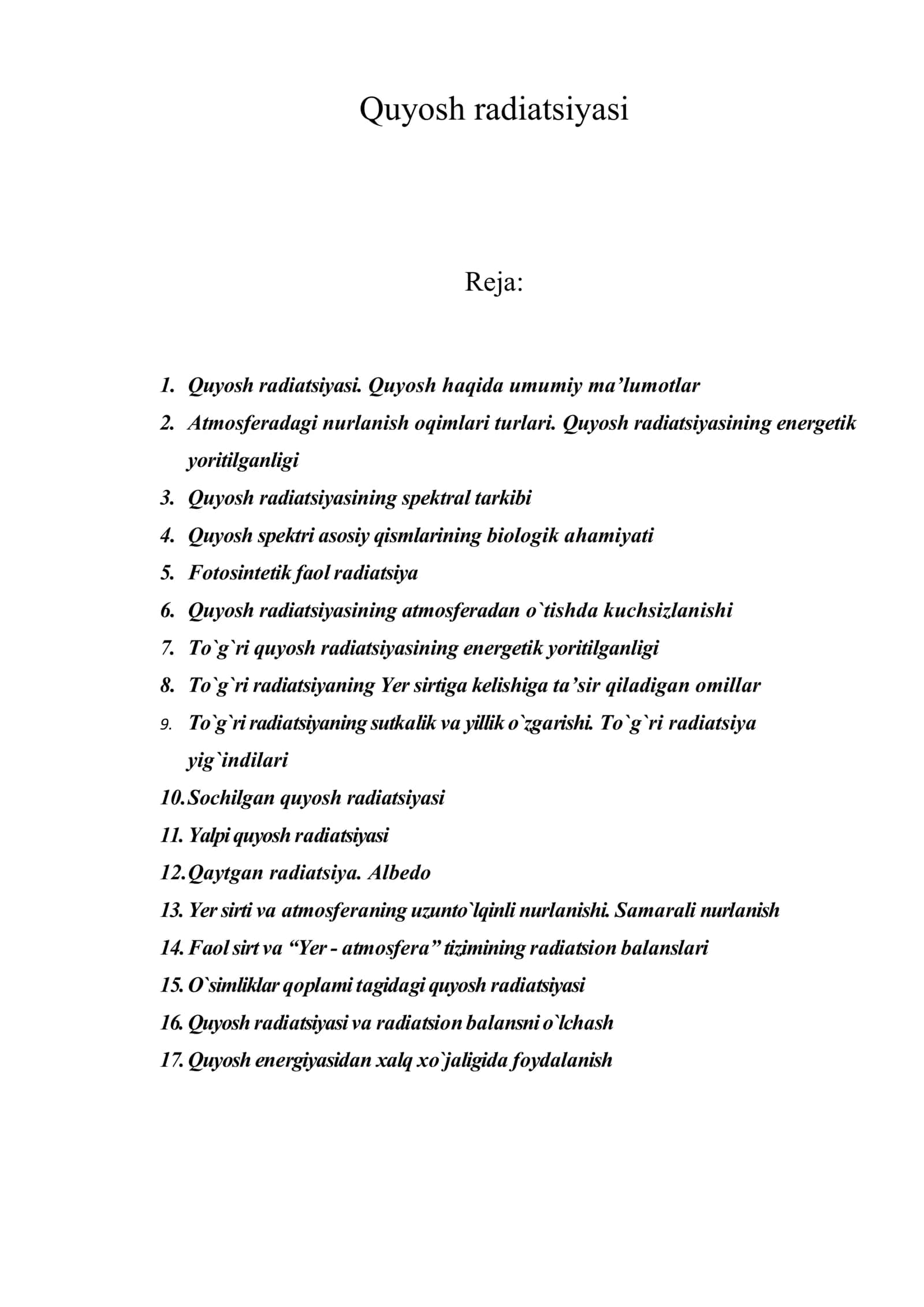 Quyosh radiatsiyasi 1