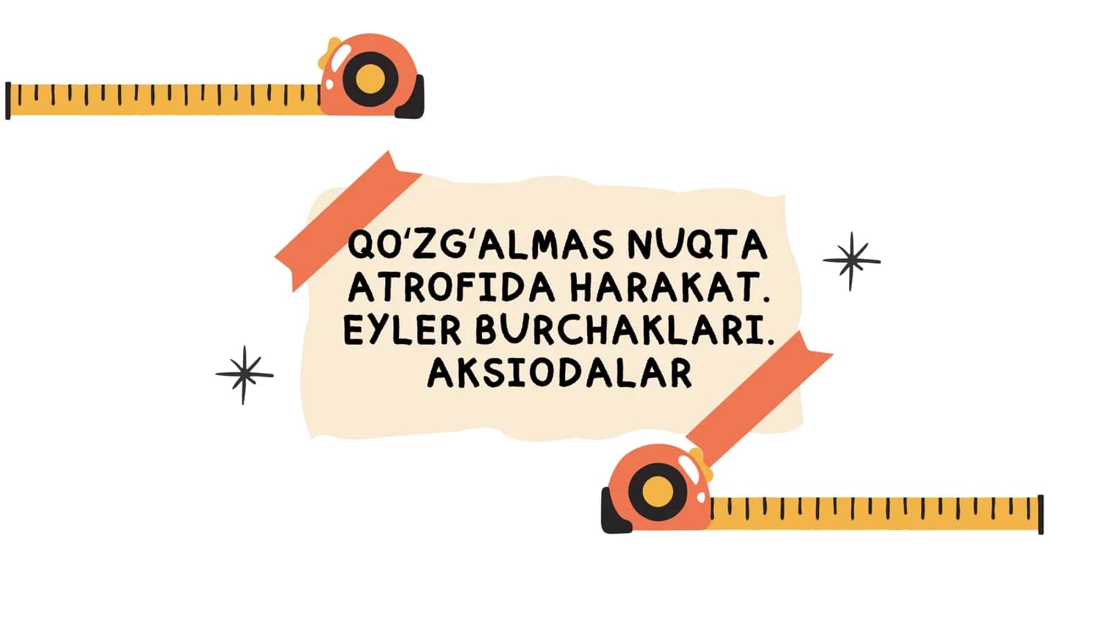 QOʻZGʻALMAS NUQTA ATROFIDA HARAKAT. EYLER BURCHAKLARI. AKSIODA 1