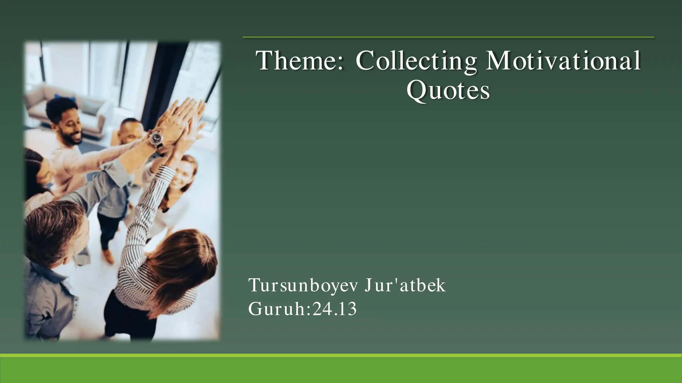 Collecting Motivational Quotes 1