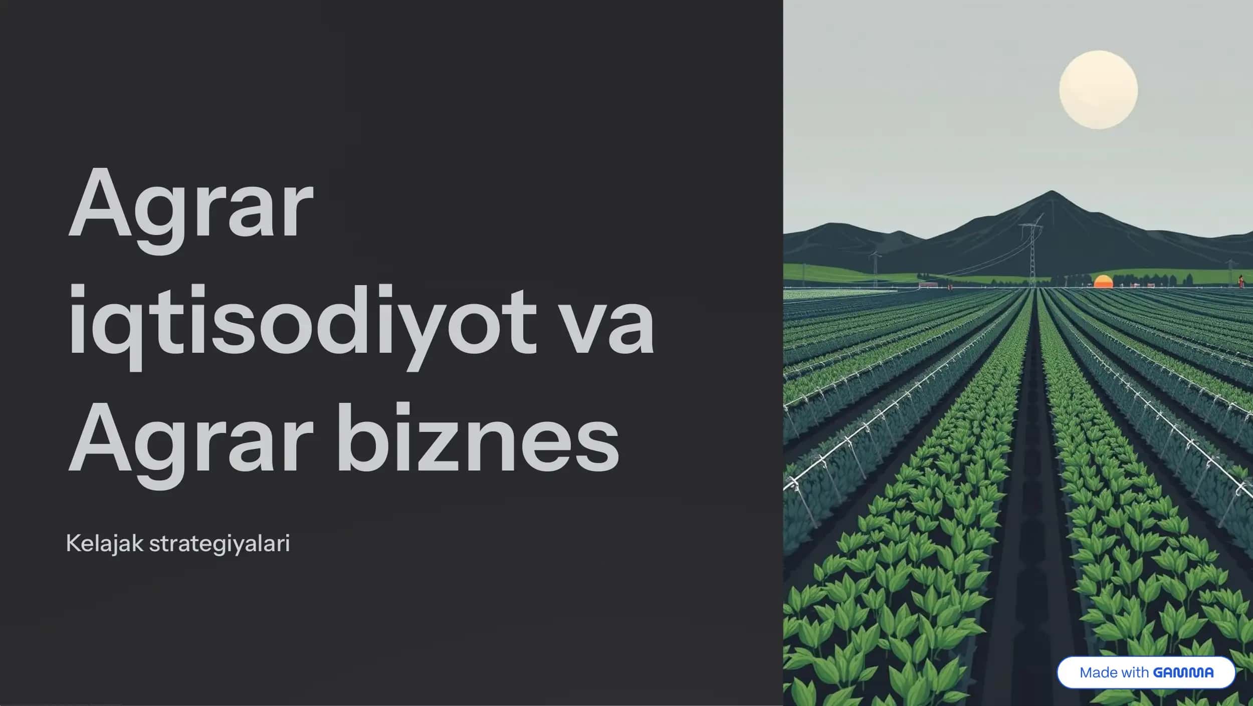 Agrar Iqtisodiyot sohasi 1