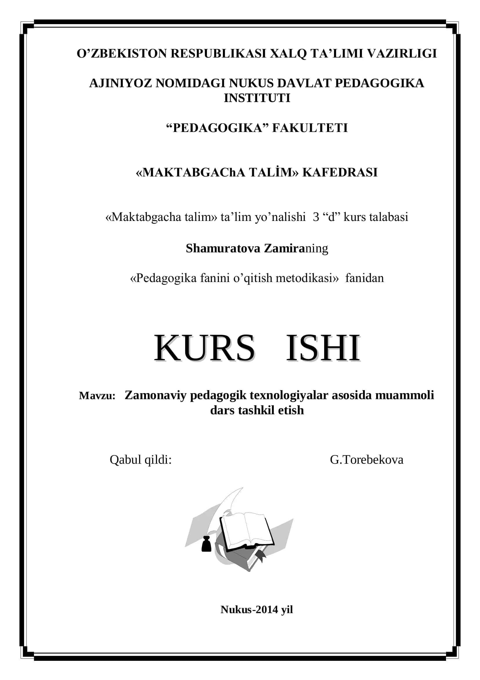 Muammoli darslar tashkil etish 1