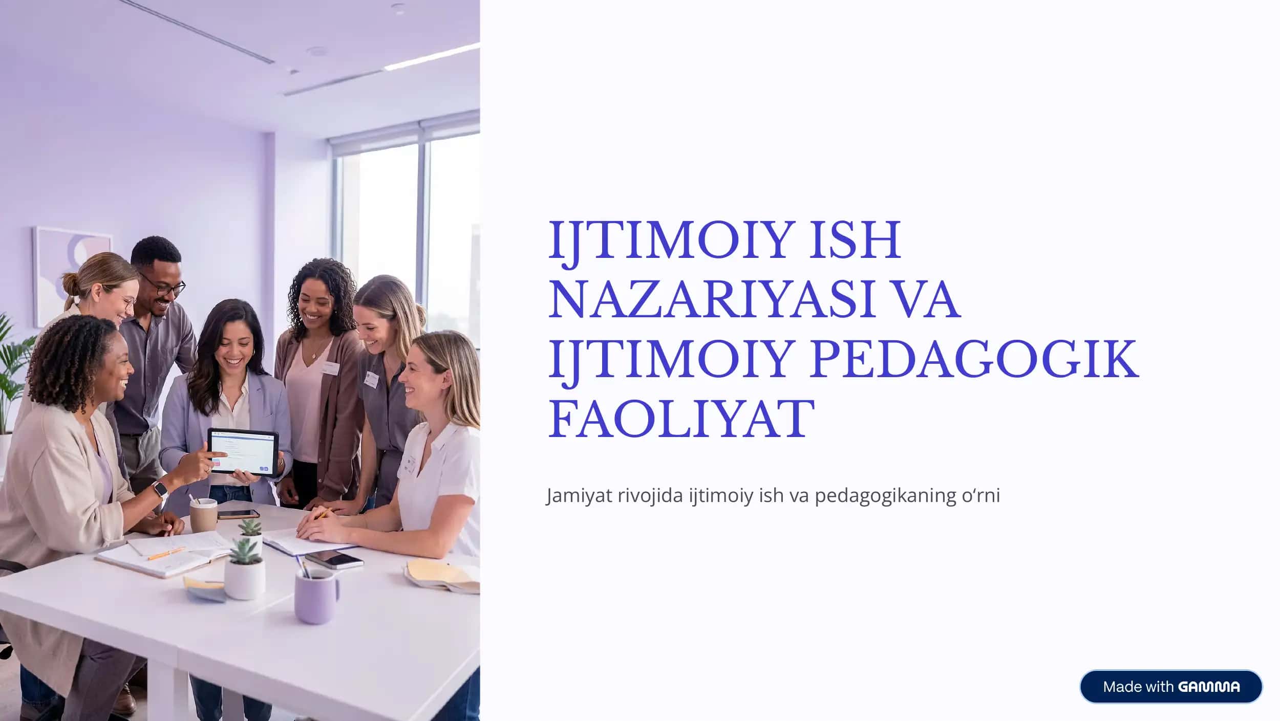 IJTIMOIY ISH NAZARIYASI VA IJTIMOIY PEDAGOGIK FAOLIYAT 1