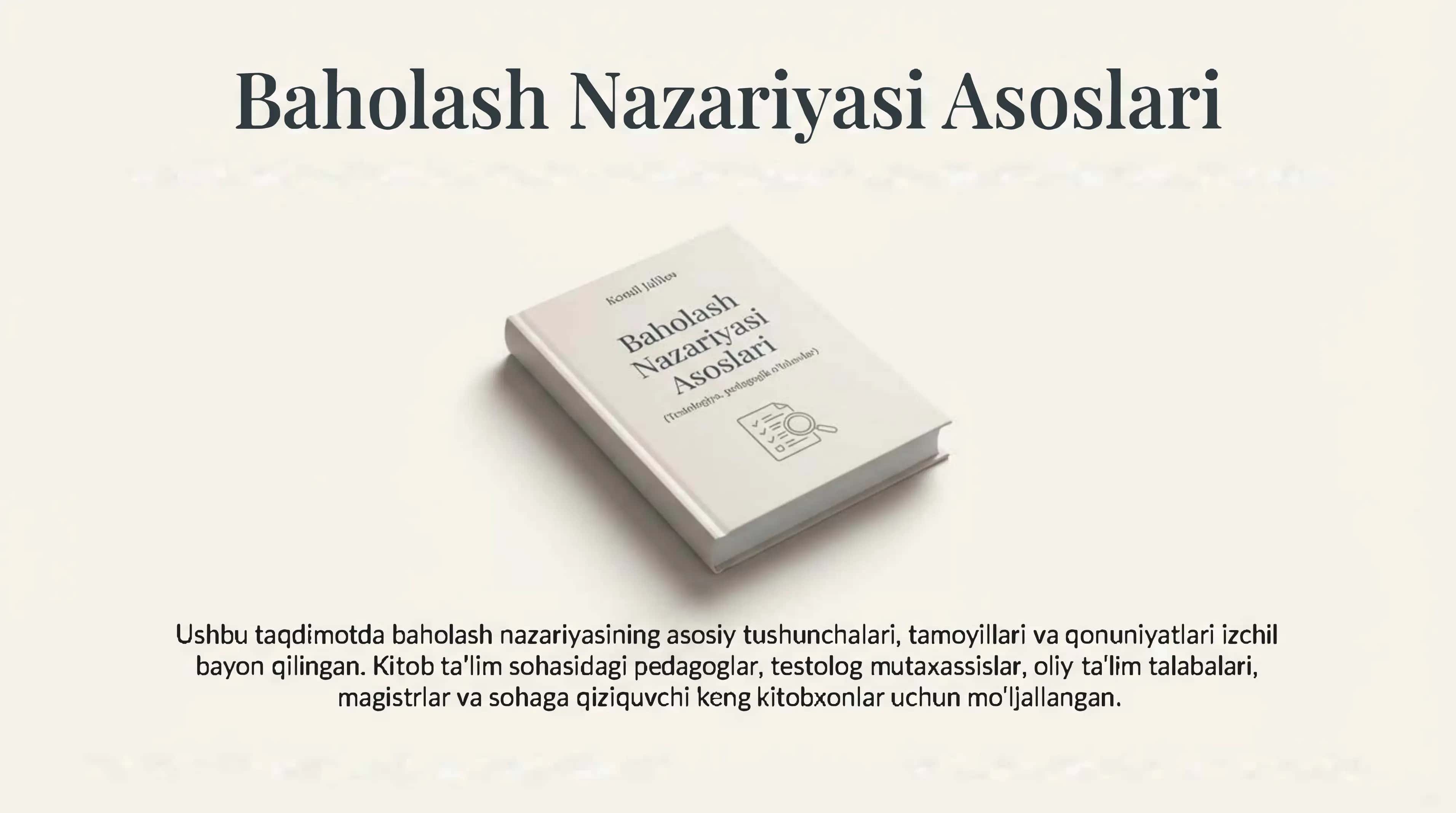 Baholash Nazariyasi Asoslari 1