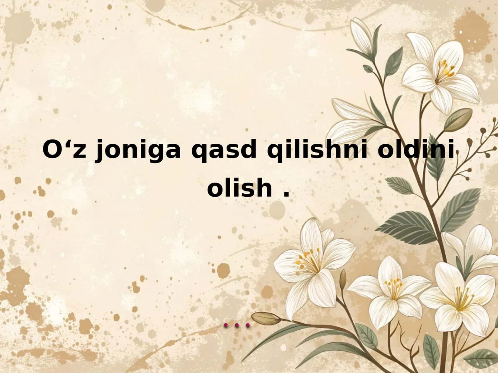 Oʻz joniga qasd qilishni oldini olish 1