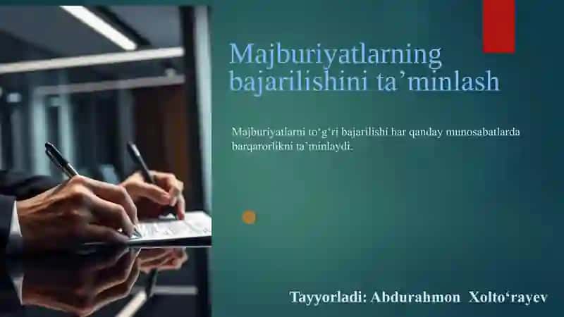 Majburiyat va Kafolat