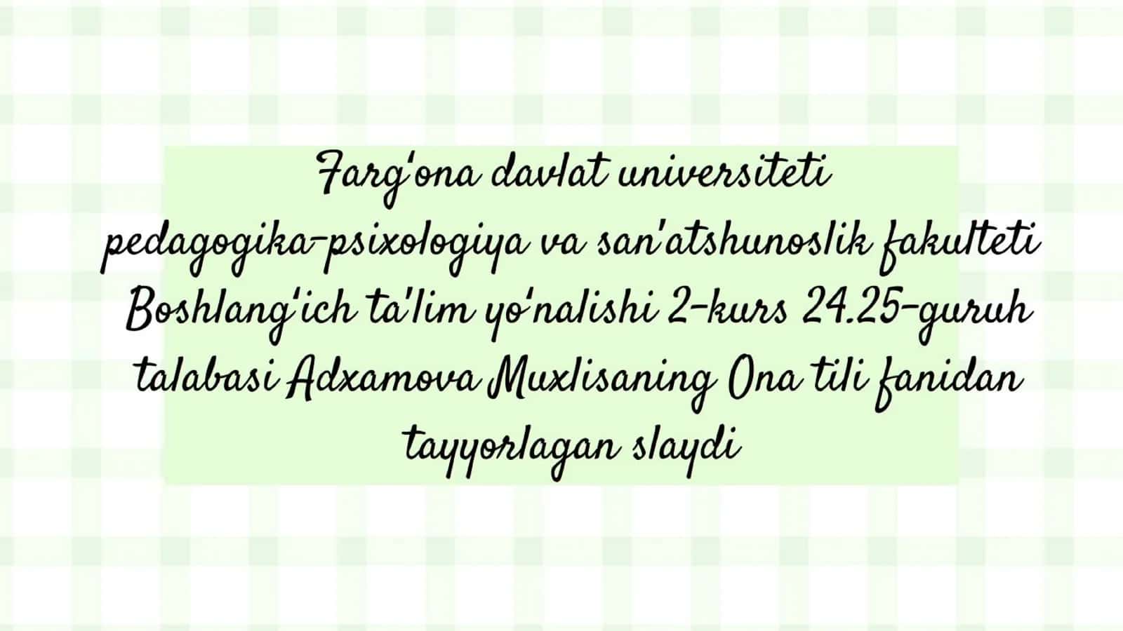 Feʼllarning munosabat shakllari 1