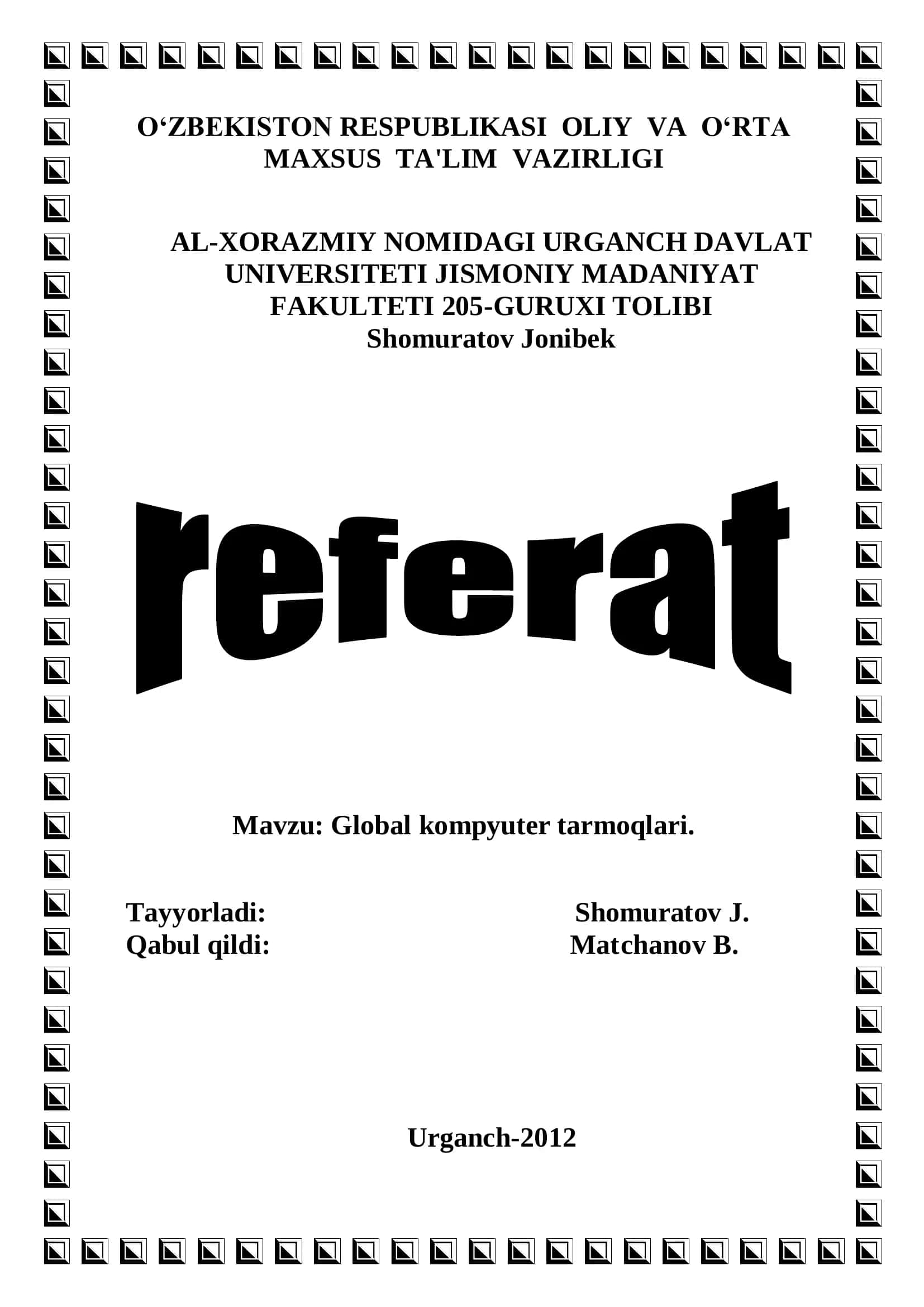 Global kompyuter tarmoqlari 1