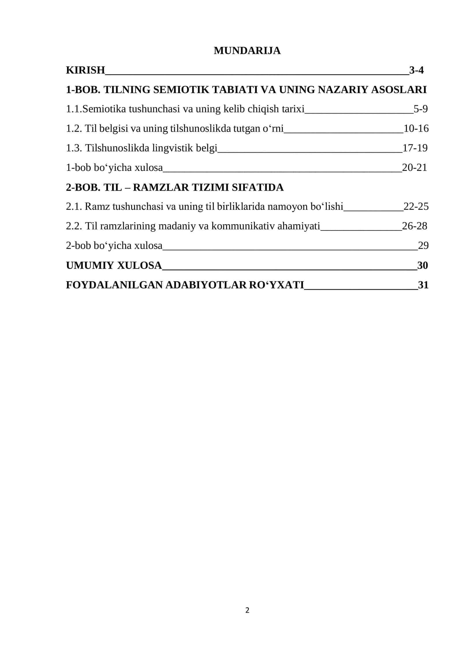 TILNING SEMIOTIK TABIATI. TIL– RAMZLAR TIZIMI 1