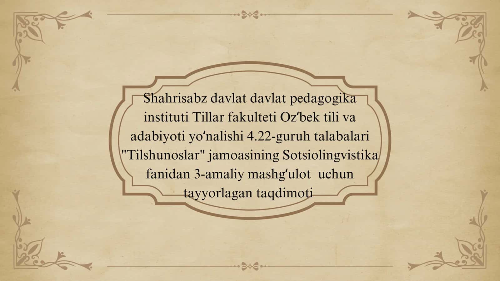Sotsiolingvistik tadqiqot metodlari 1