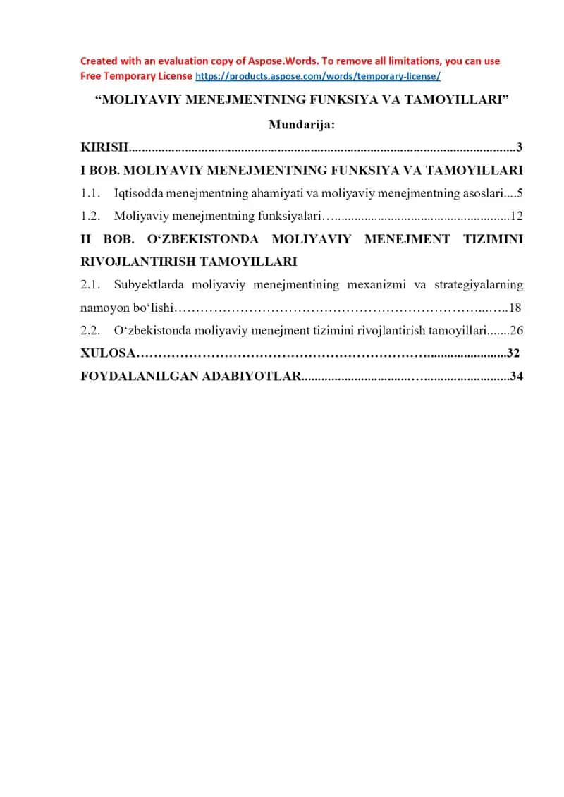Moliyaviy menejmentning funksiya va tamoyillari 1