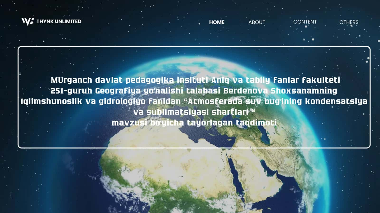 Atmosferada suv bugʻining kondensatsiyasi va sublimatsiyasi shartlari 1