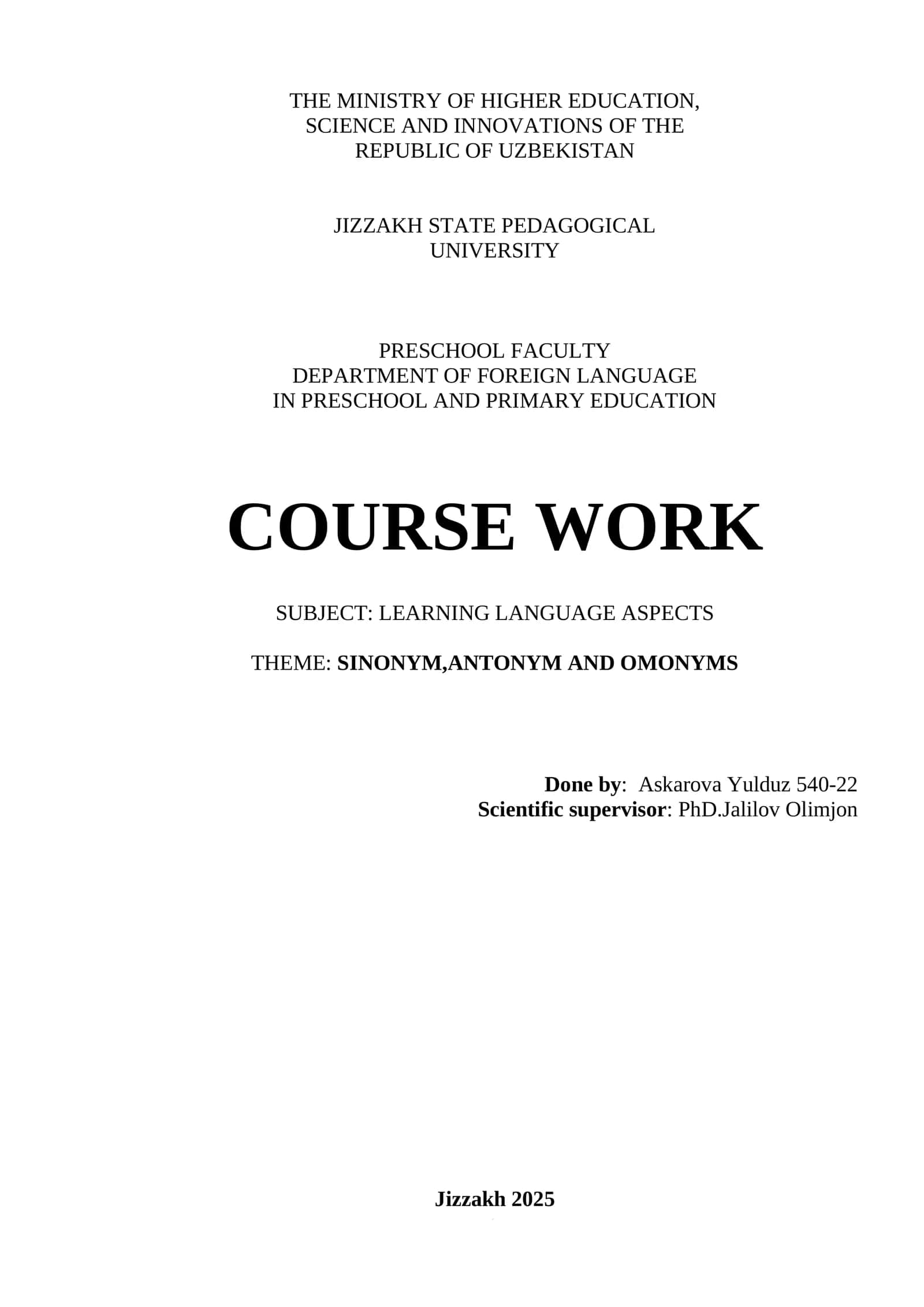 LARNING LANGUAGE ASPECTS 1