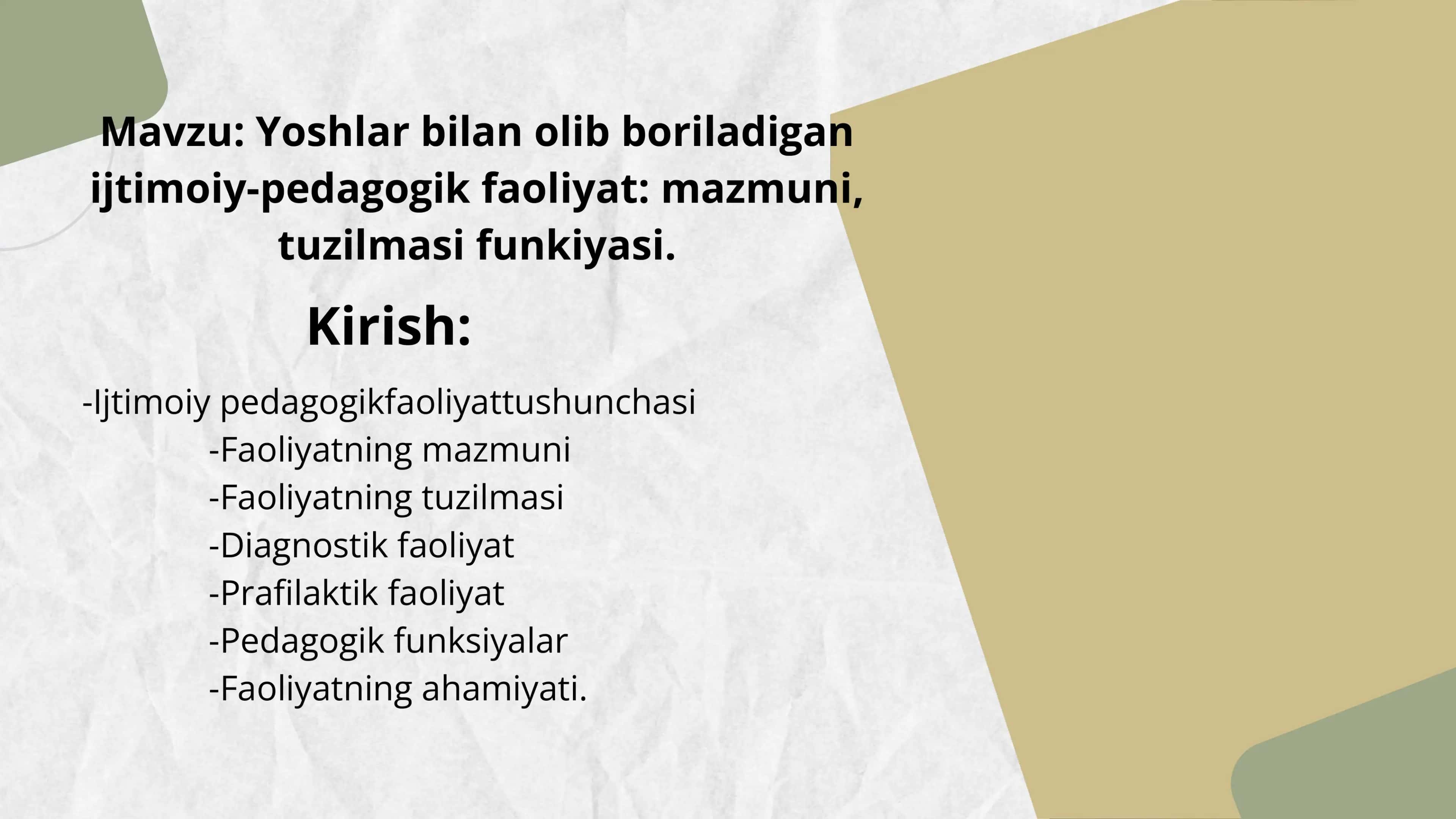 Ijtimoiy-Pedagogik Faoliyat 1
