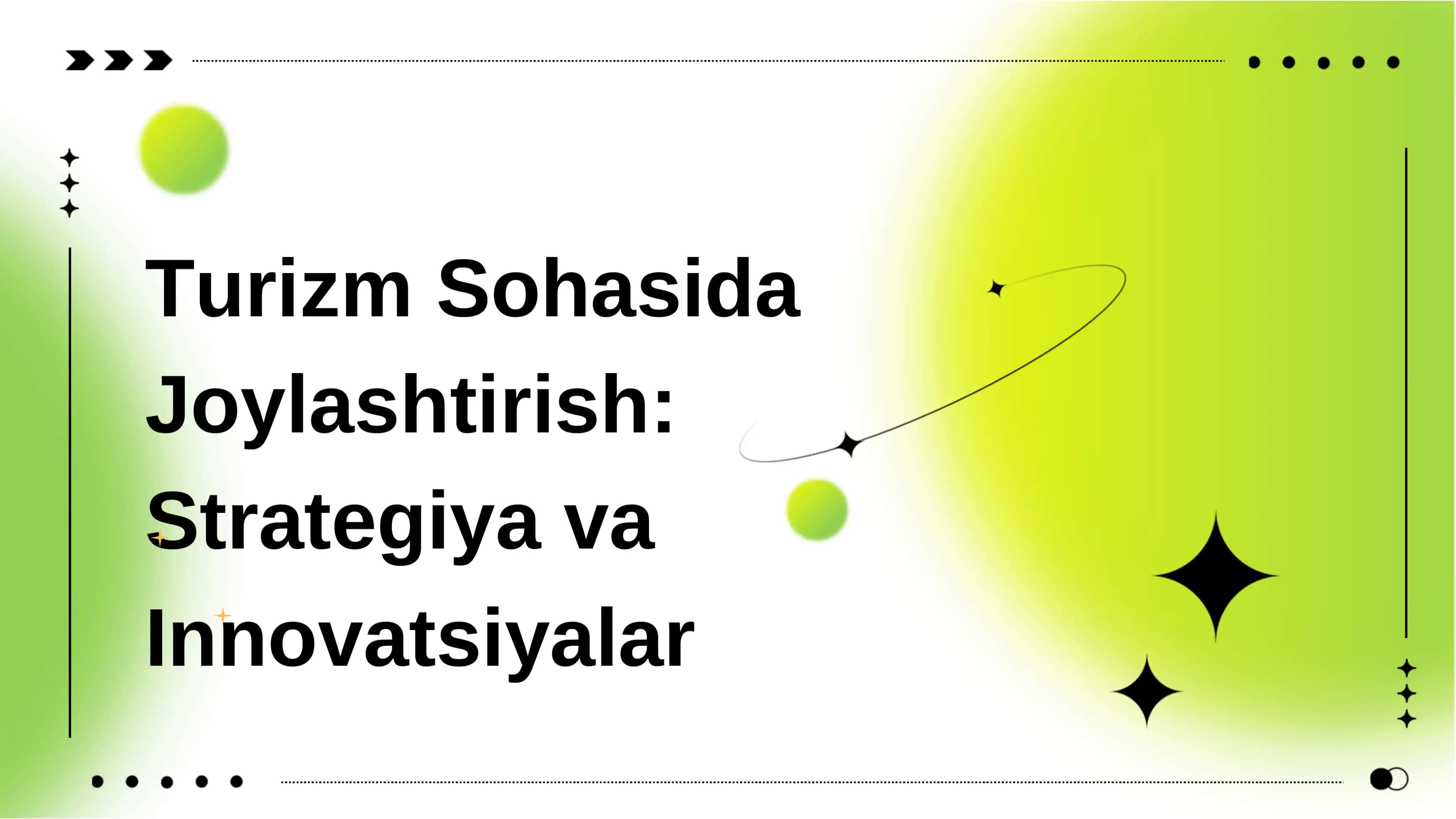Turizm Joylashtirish 1