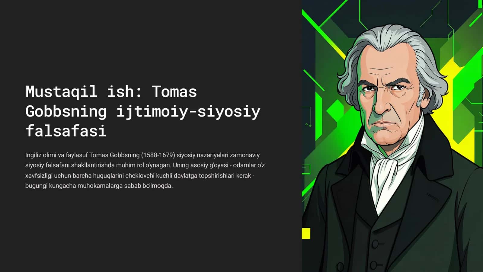Tomas Gobbsning ijtimoiy-siyosiy falsafasi 1