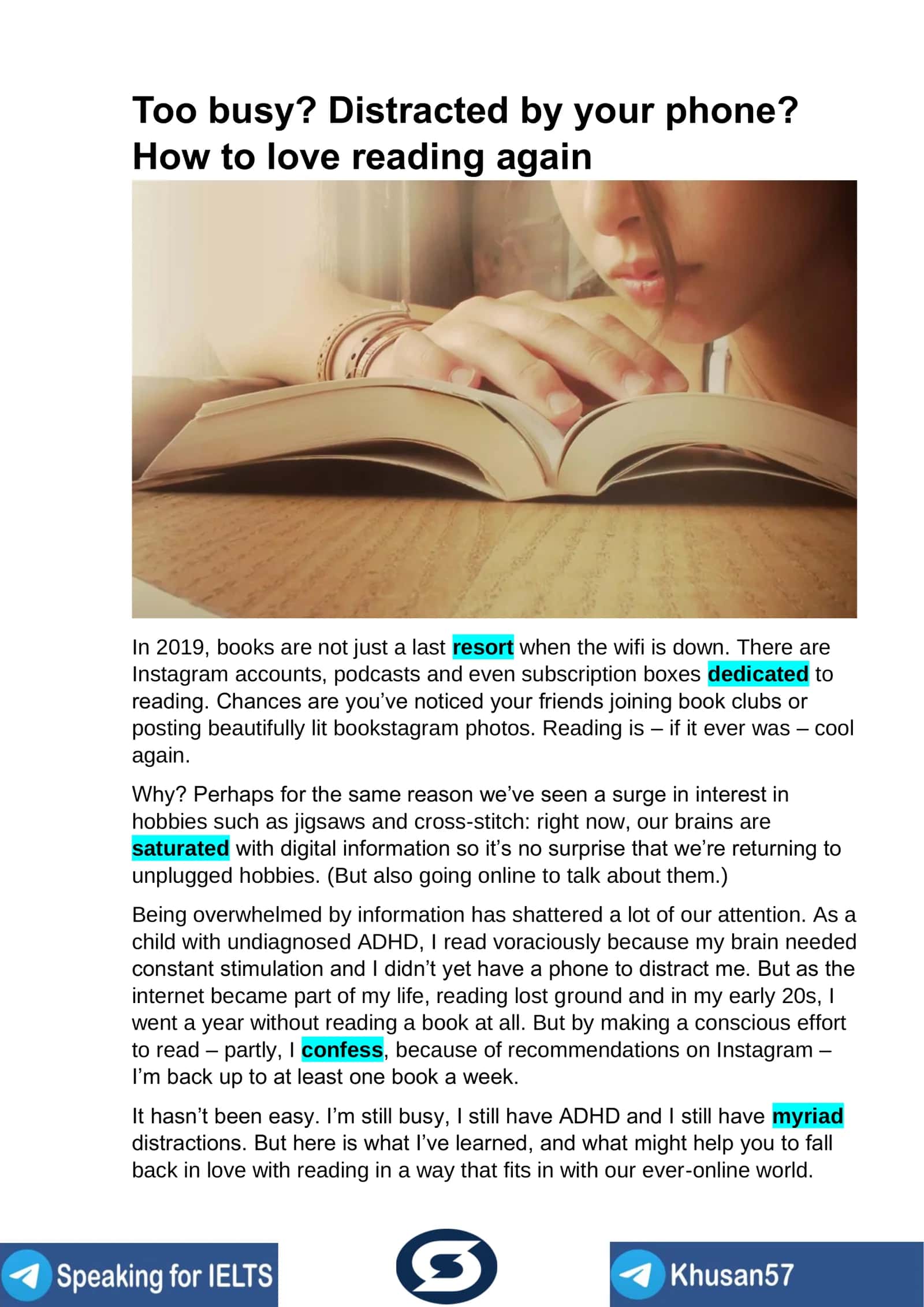 How to love reading again 1
