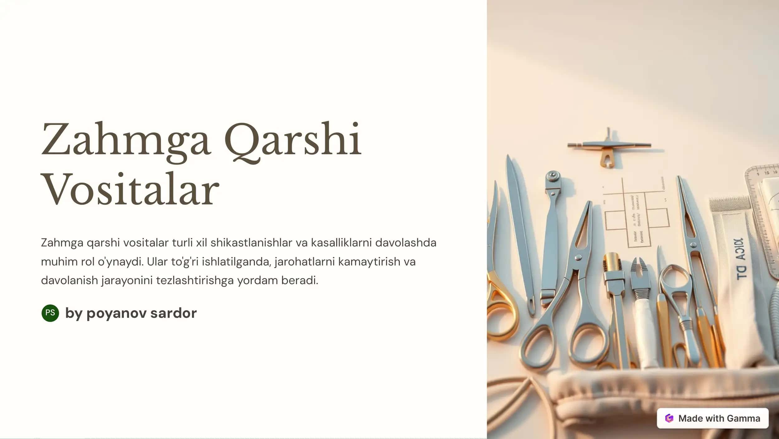 Zahmga Qarshi Vositalar 1