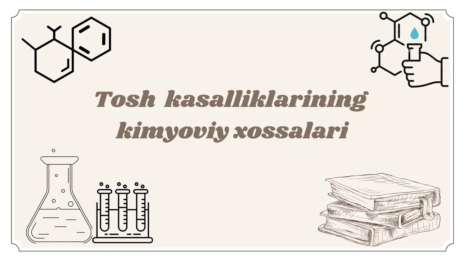 Tosh kasalliklarining kimyoviy xossalari 1