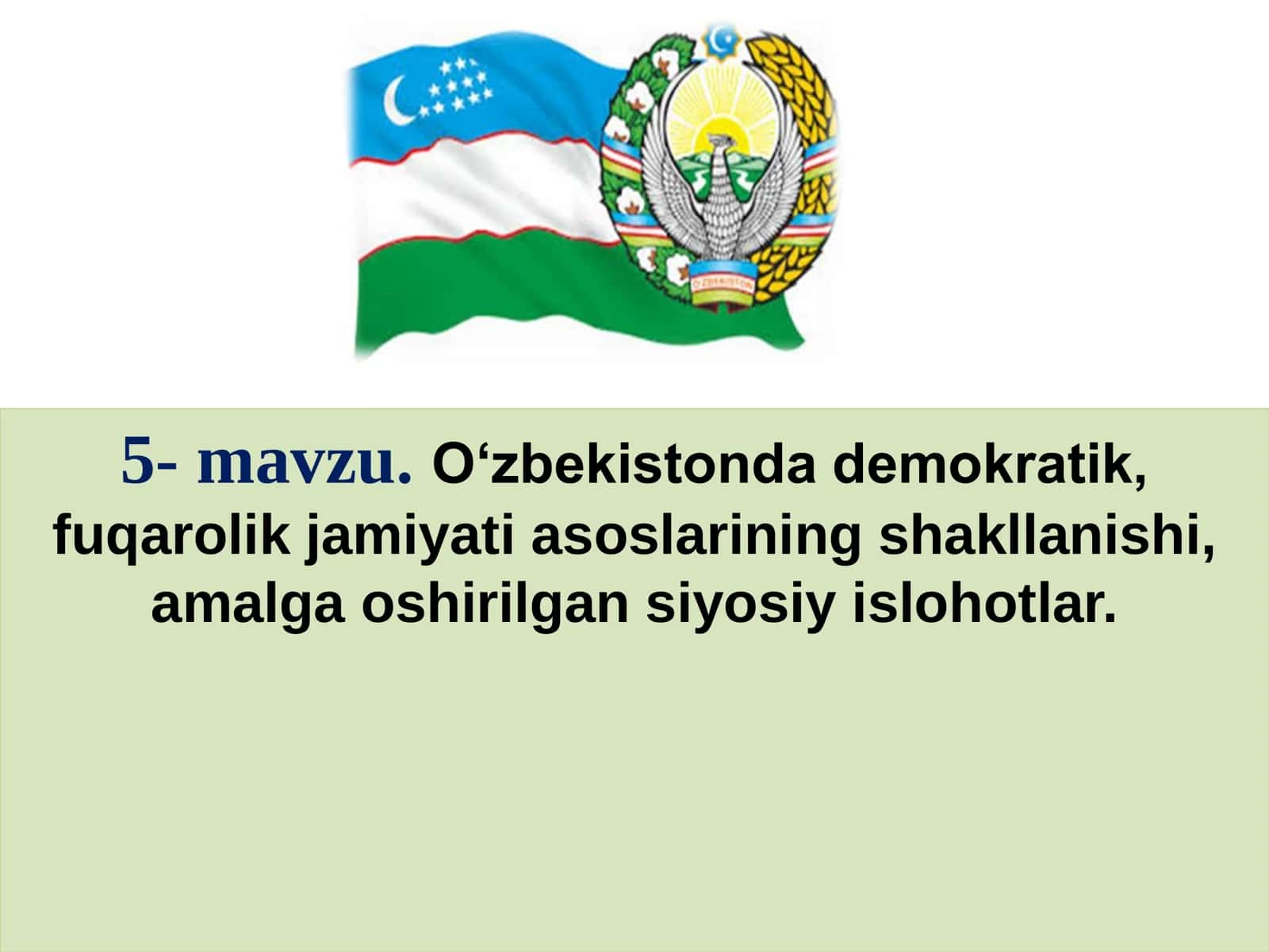 O‘zbekistonda fuqarolik jamiyati asoslarining shakllanishi 1