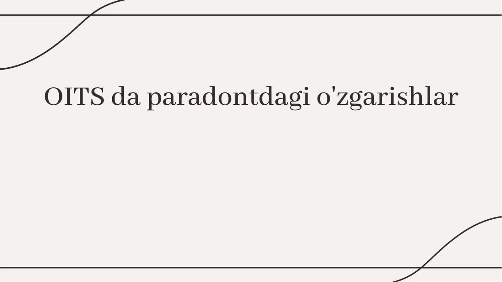 OITS da paradontdagi o'zgarishlar 1