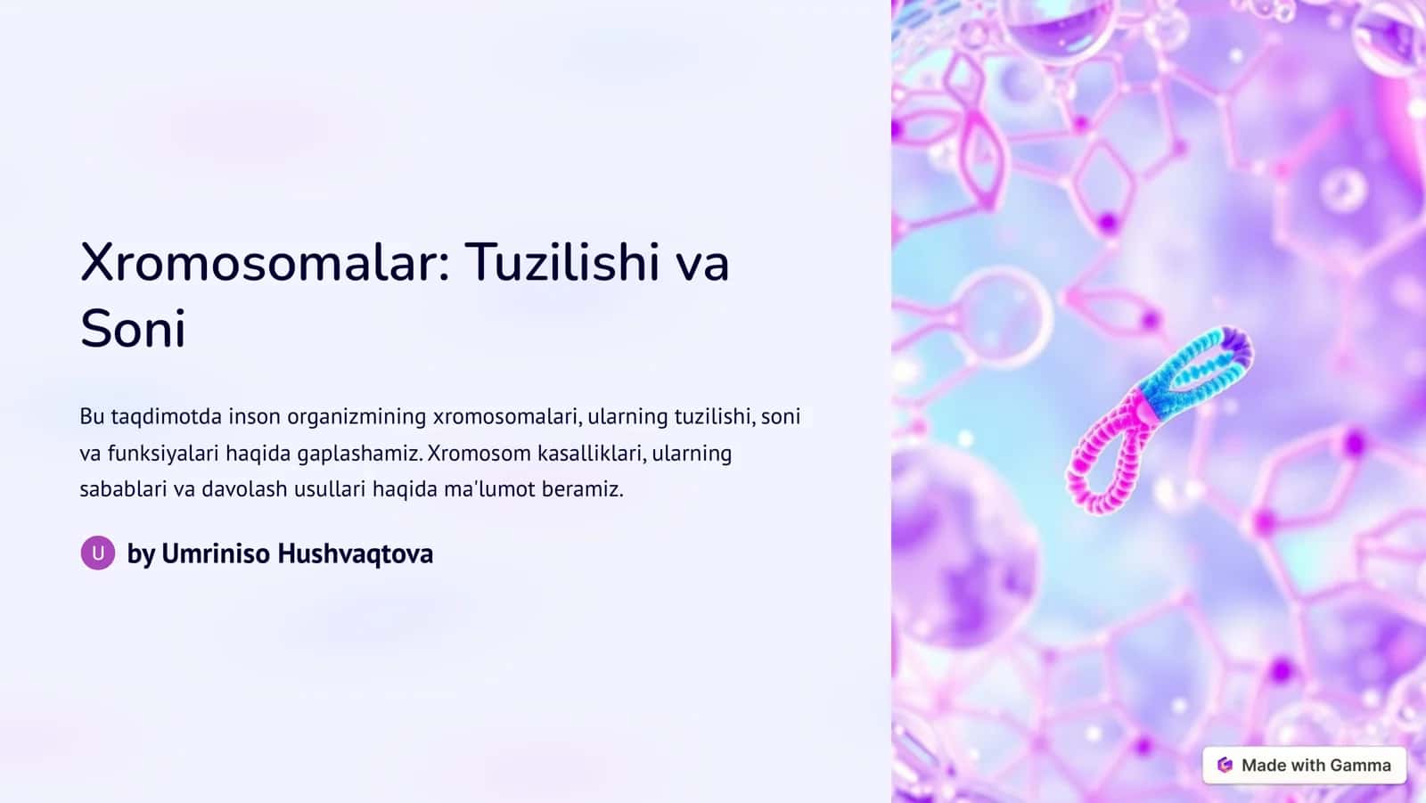 Xromosomalar: Tuzilishi va Soni 1
