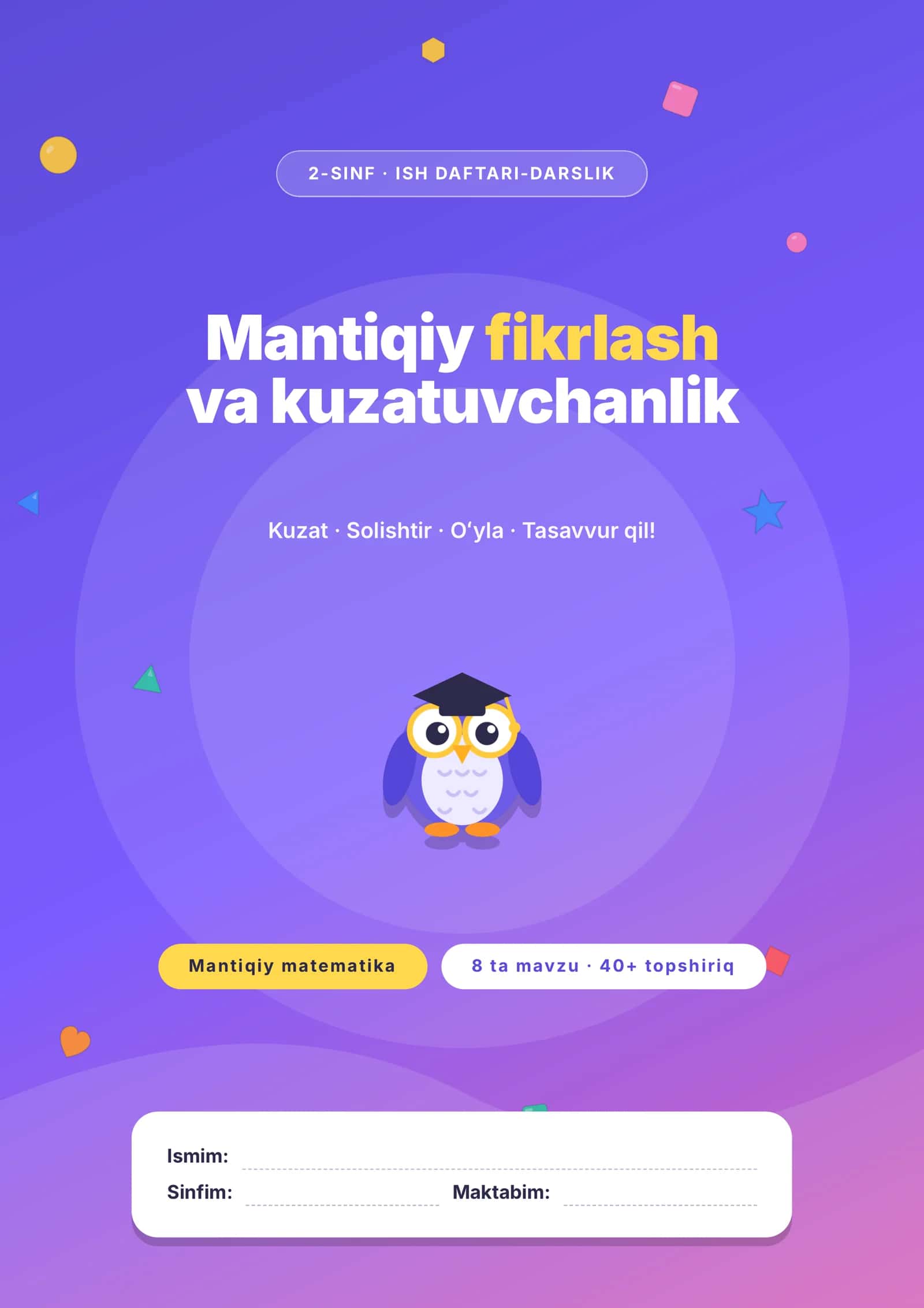 Mantiqiy matematika 2-sinflar uchun 1-dars 1