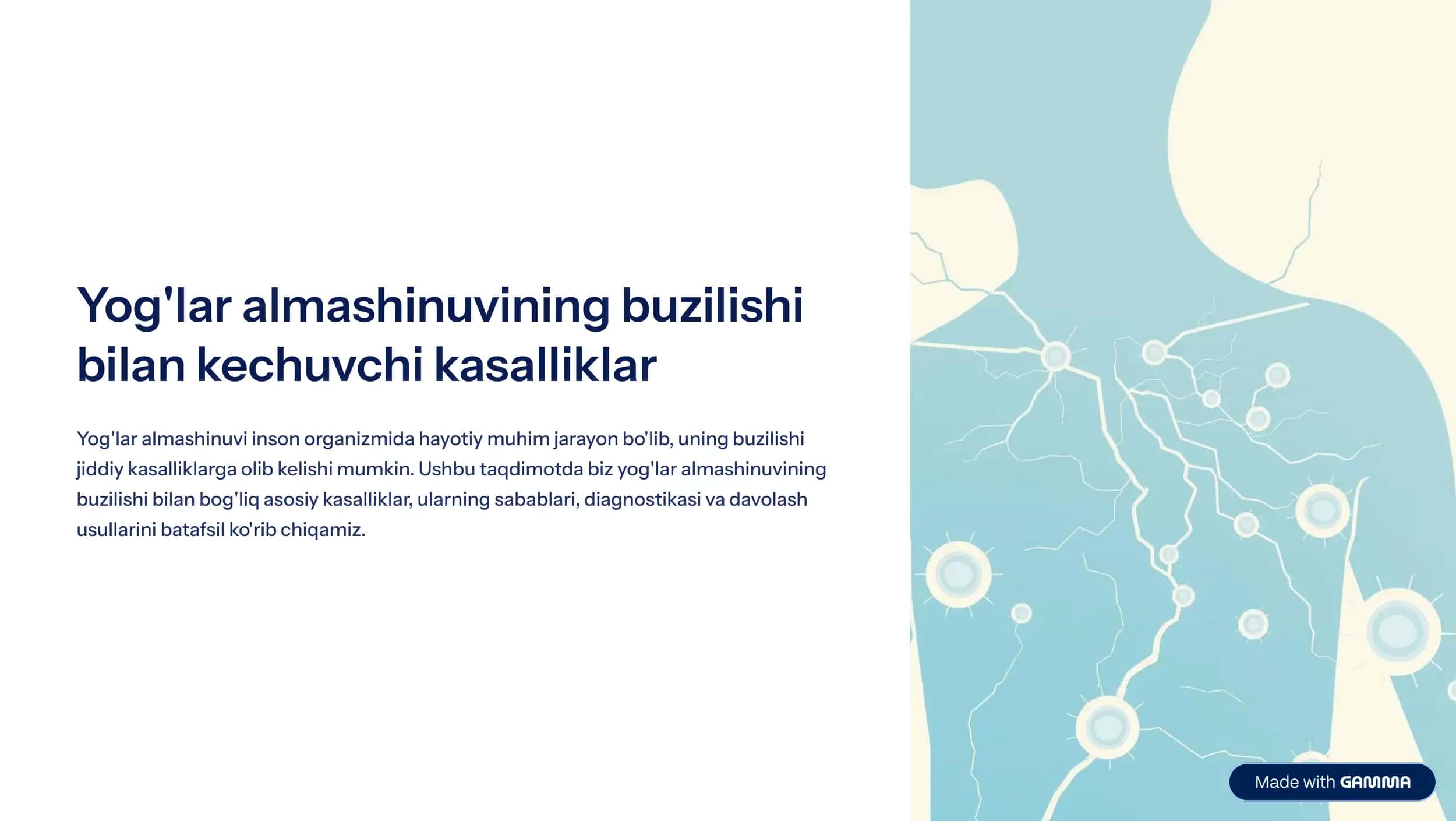 Yog'lar almashinuvining buzilishi bilan kechuvchi kasalliklar 1