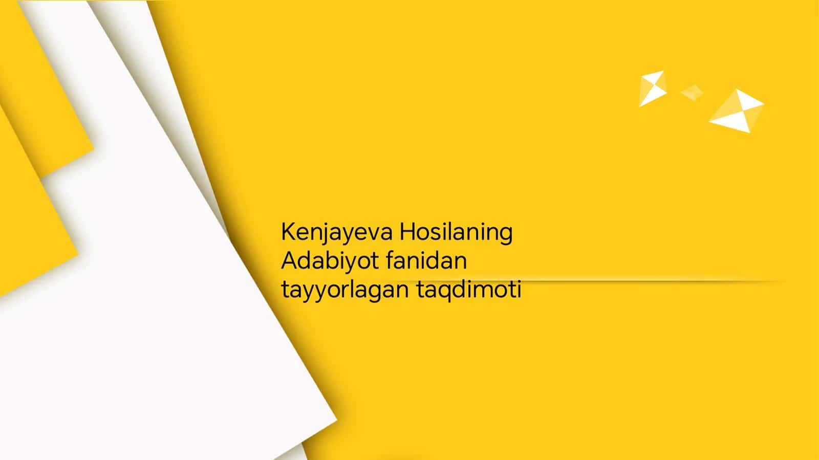 Adabiyot fanidan tayyorlagan taqdimoti 1