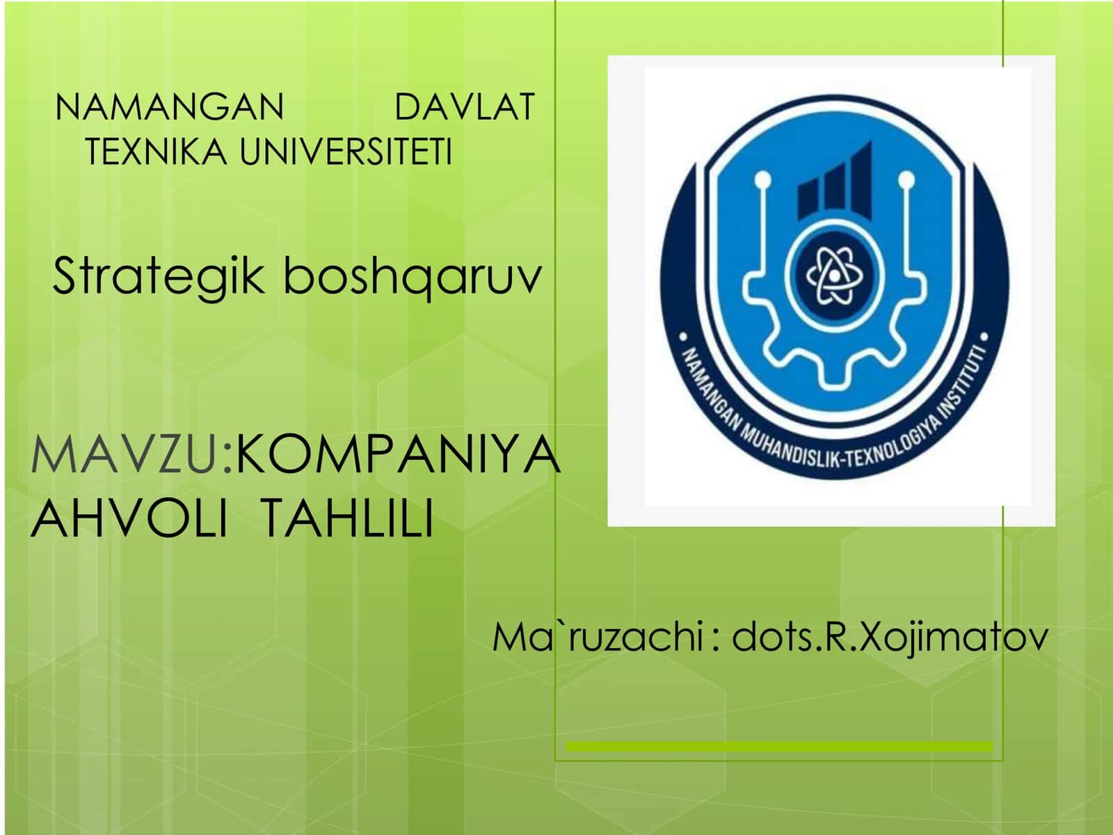 KOMPANIYA AHVOLI TAHLILI 1
