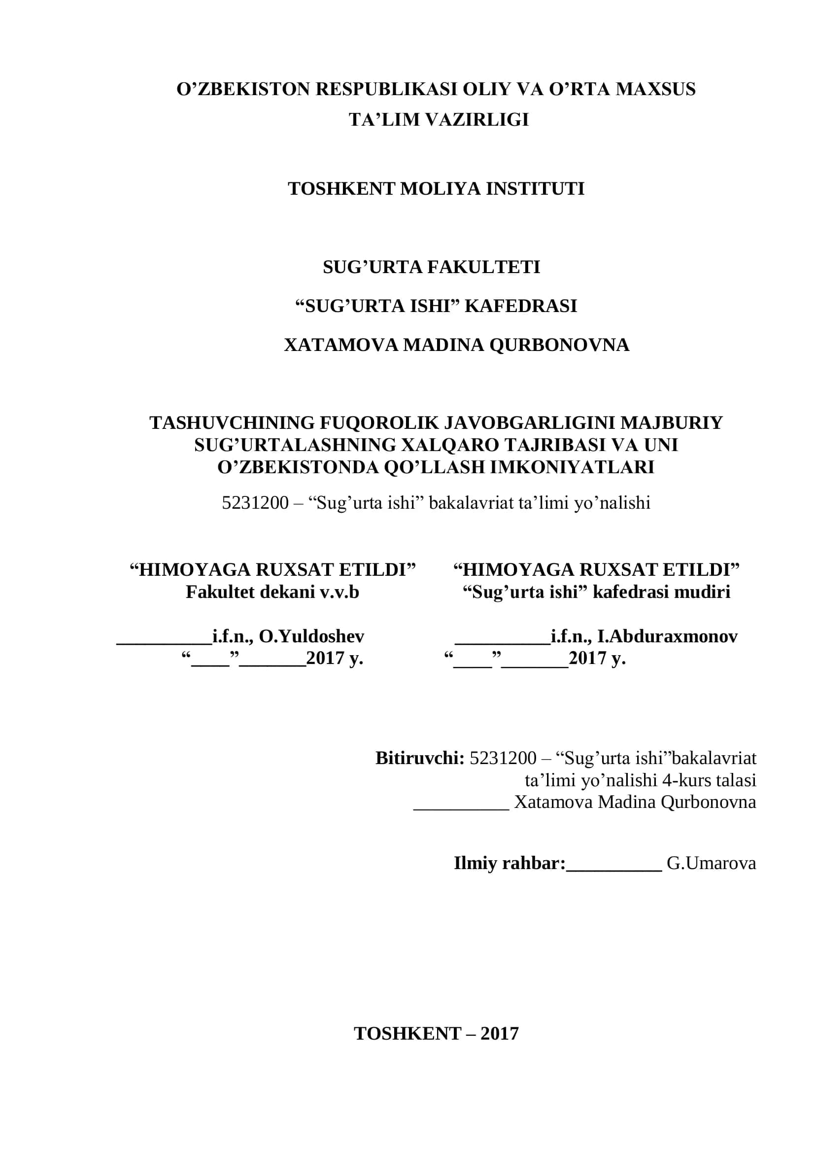 Sug’urta ishi bakalavriat ta’limi yo’nalishi 1
