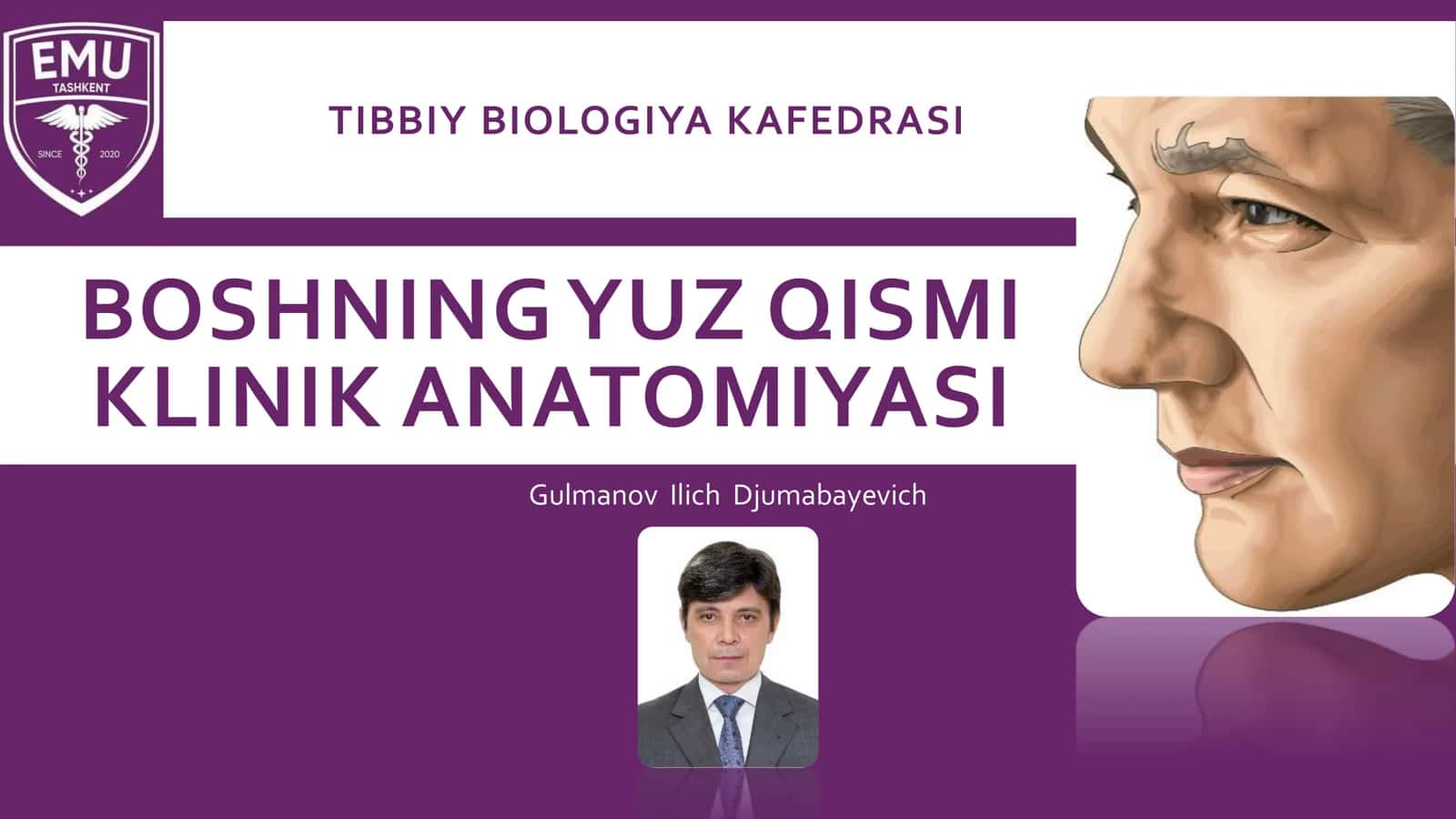 BOSHNING YUZ QISMI KLİNİK ANATOMİYASI 1