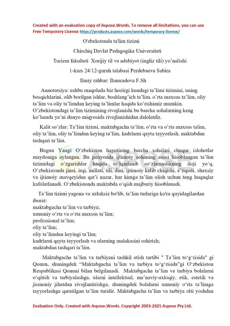 O'zbekistonda ta'lim tizimi 1