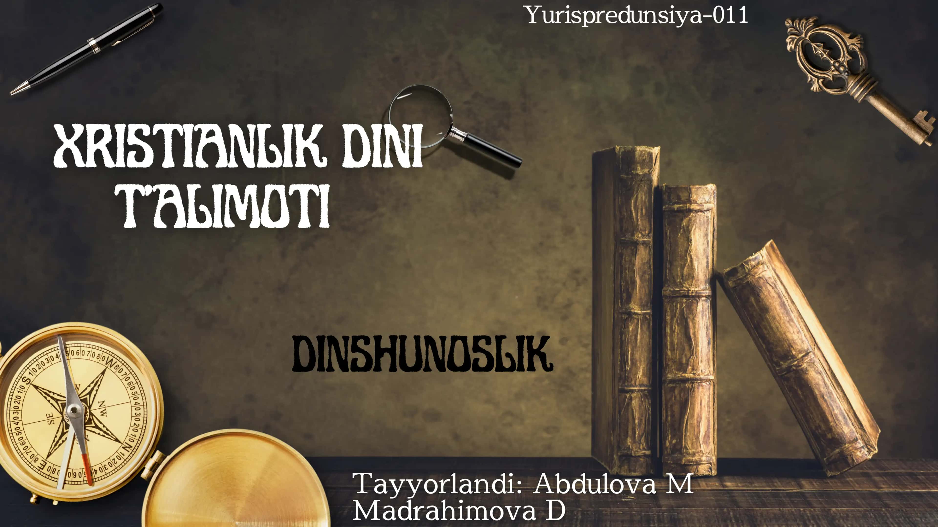 XRISTIANLIK DINI T'ALIMOTI 1