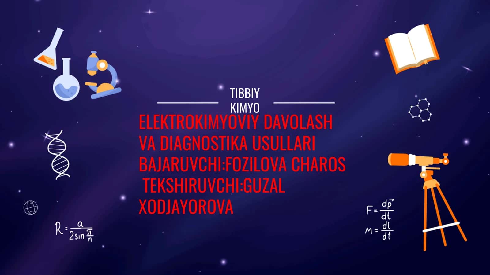 TIBBIY KIMYO ELEKTROKIMYOVIY DAVOLASH VA DIAGNOSTIKA USULLARI 1