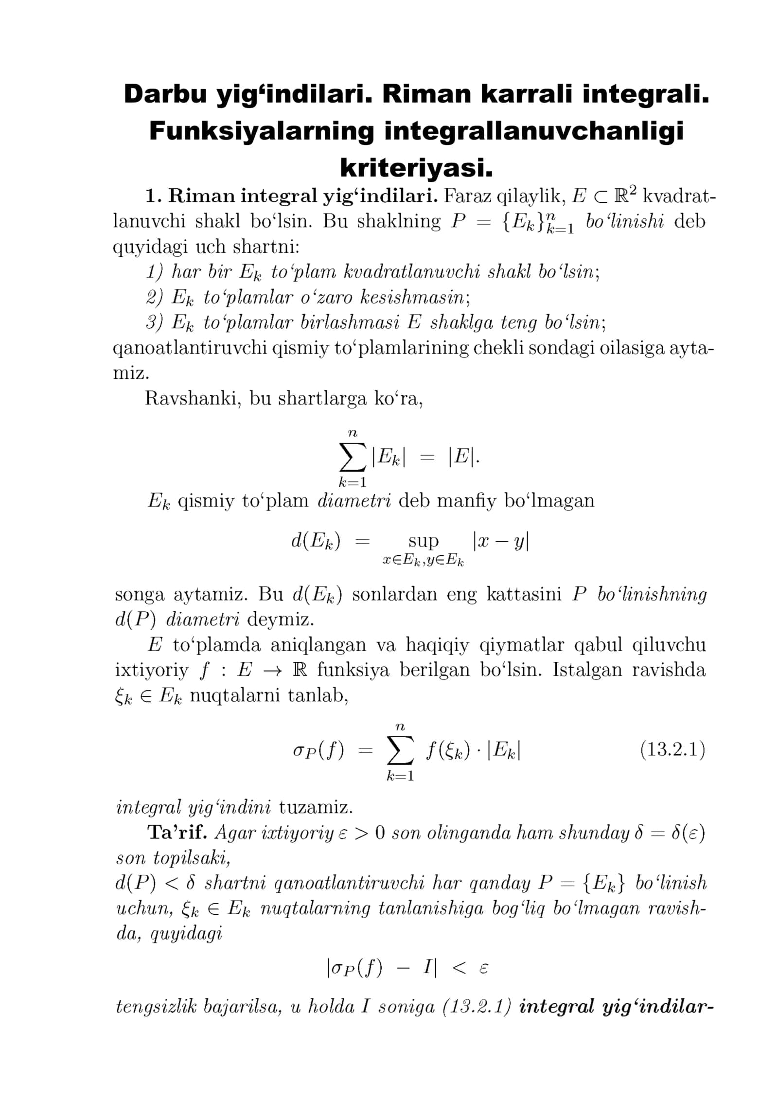 Riman karrali integrali 1