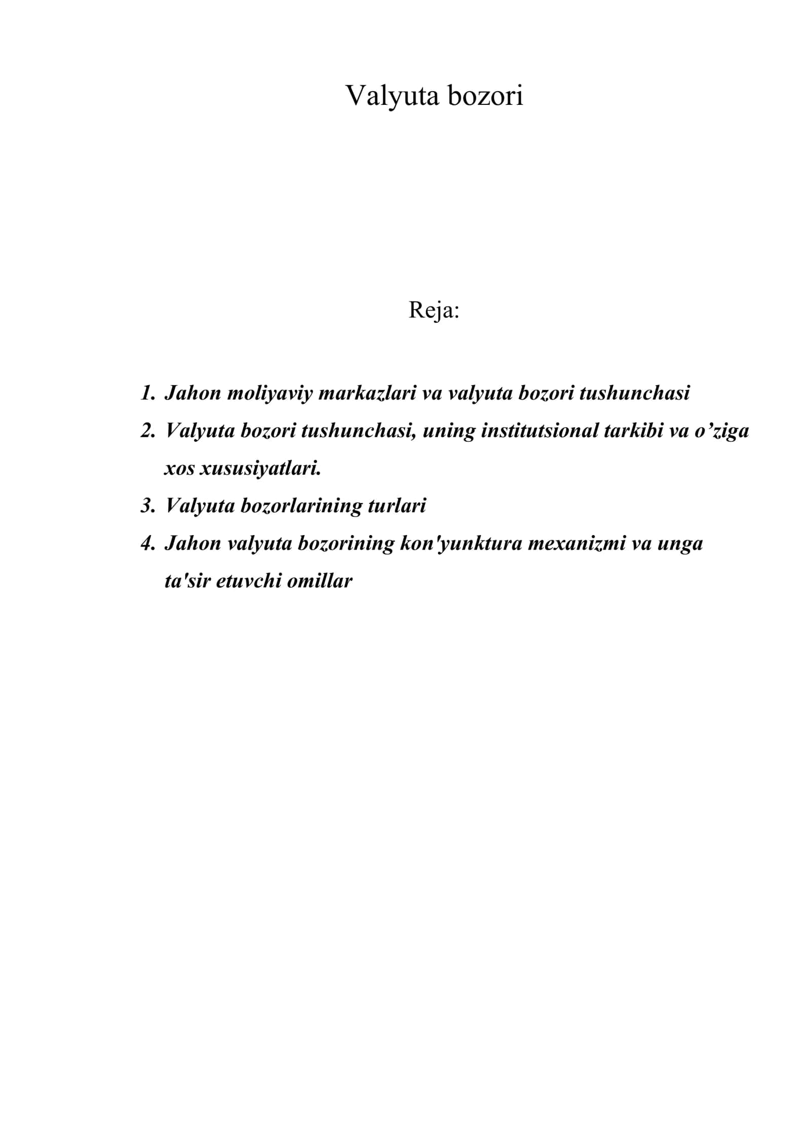 Valyuta bozori 1