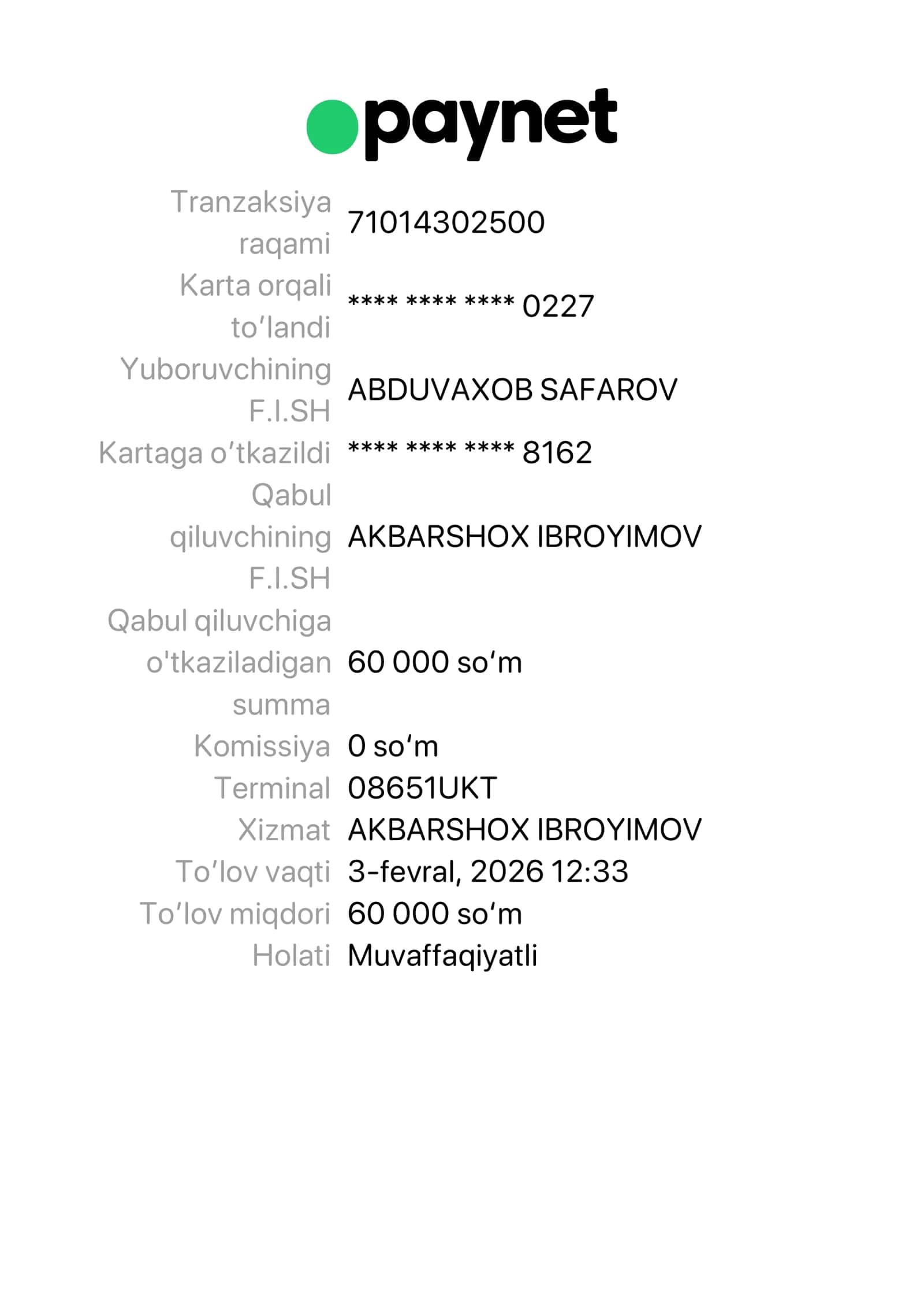 Tranzaksiya 1