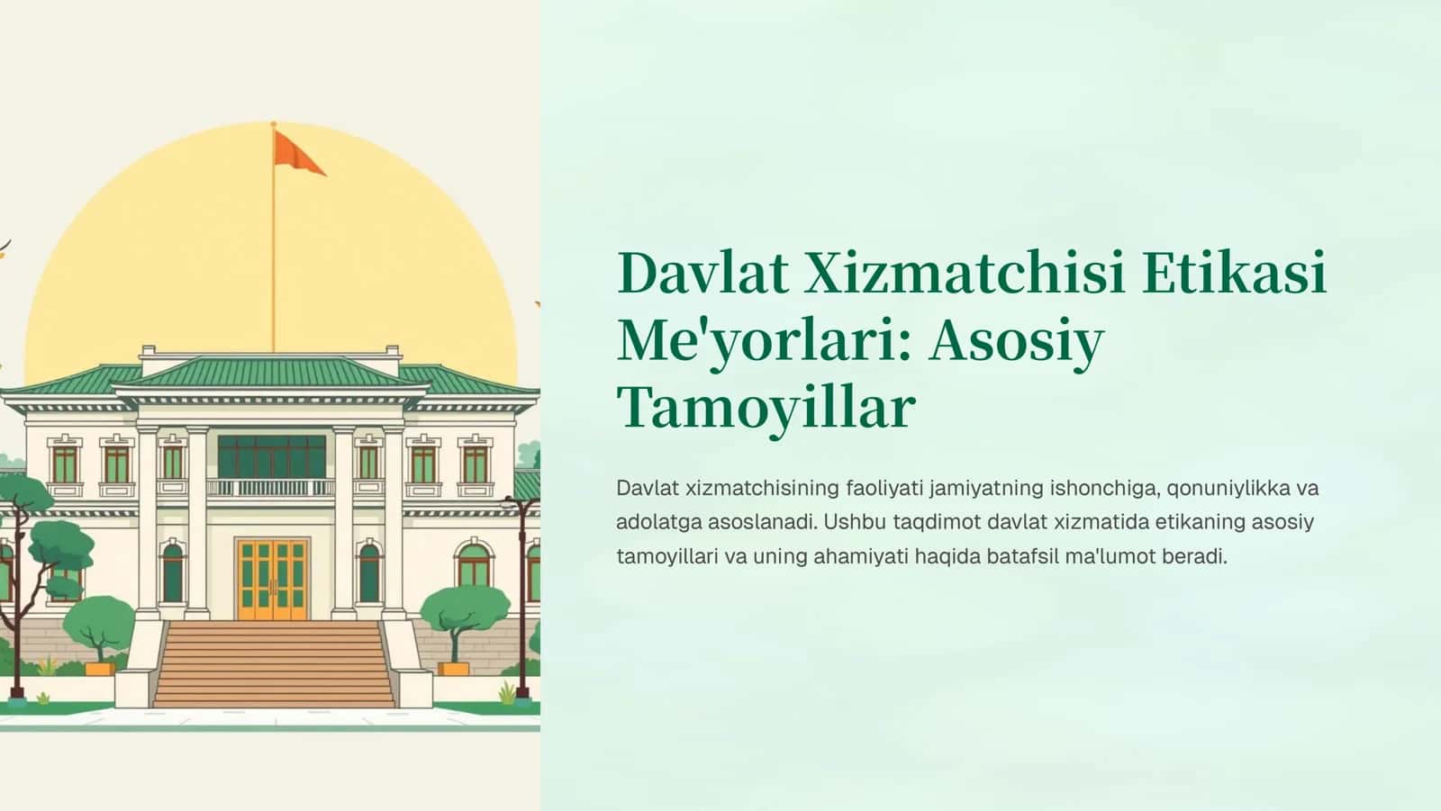 Davlat Xizmatchisi Etikasi Me'yorlari 1