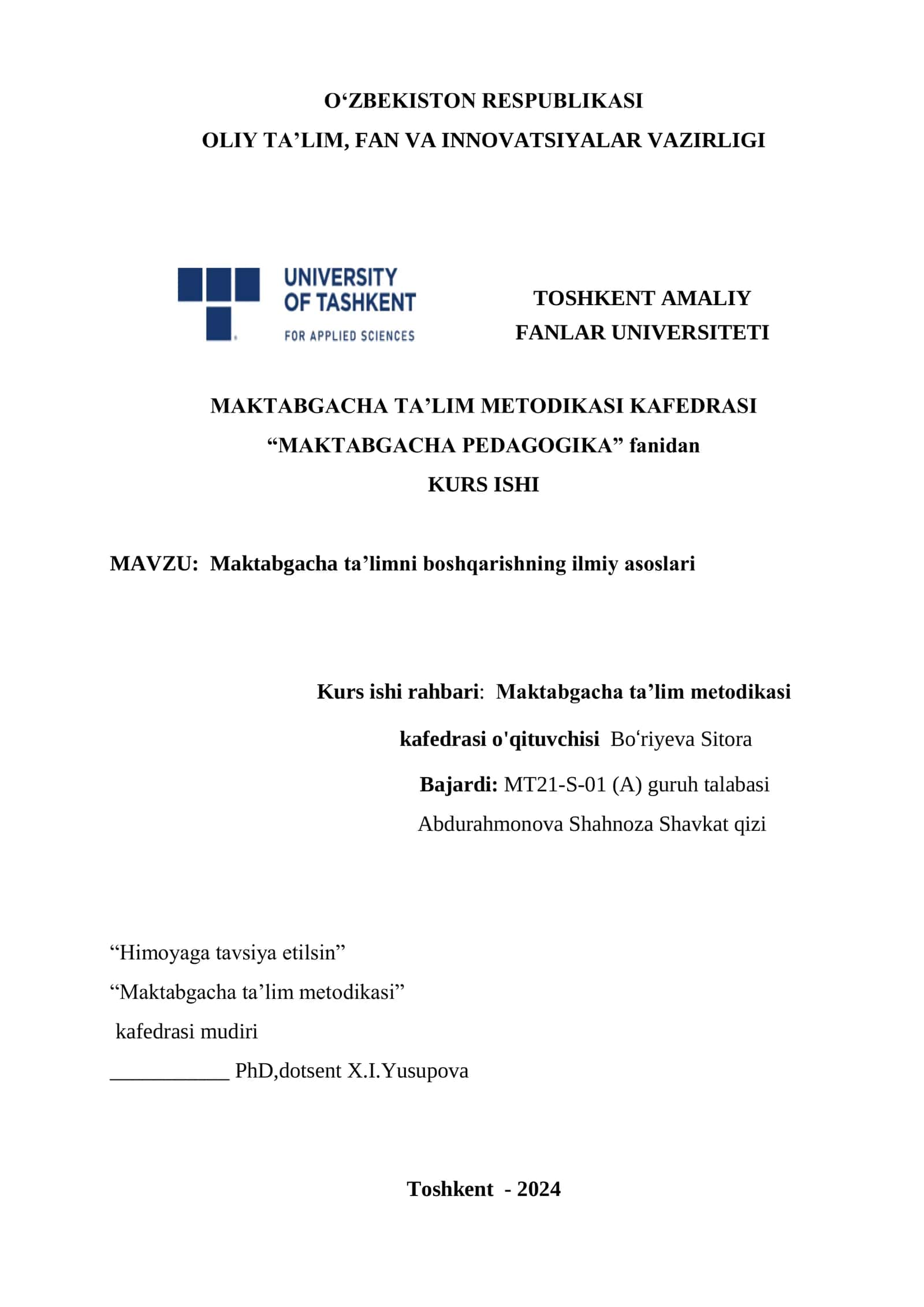 MAKTABGACHA PEDAGOGIKA 1
