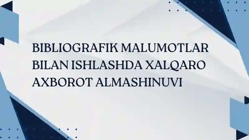 Bibliografik Ma'lumotlar