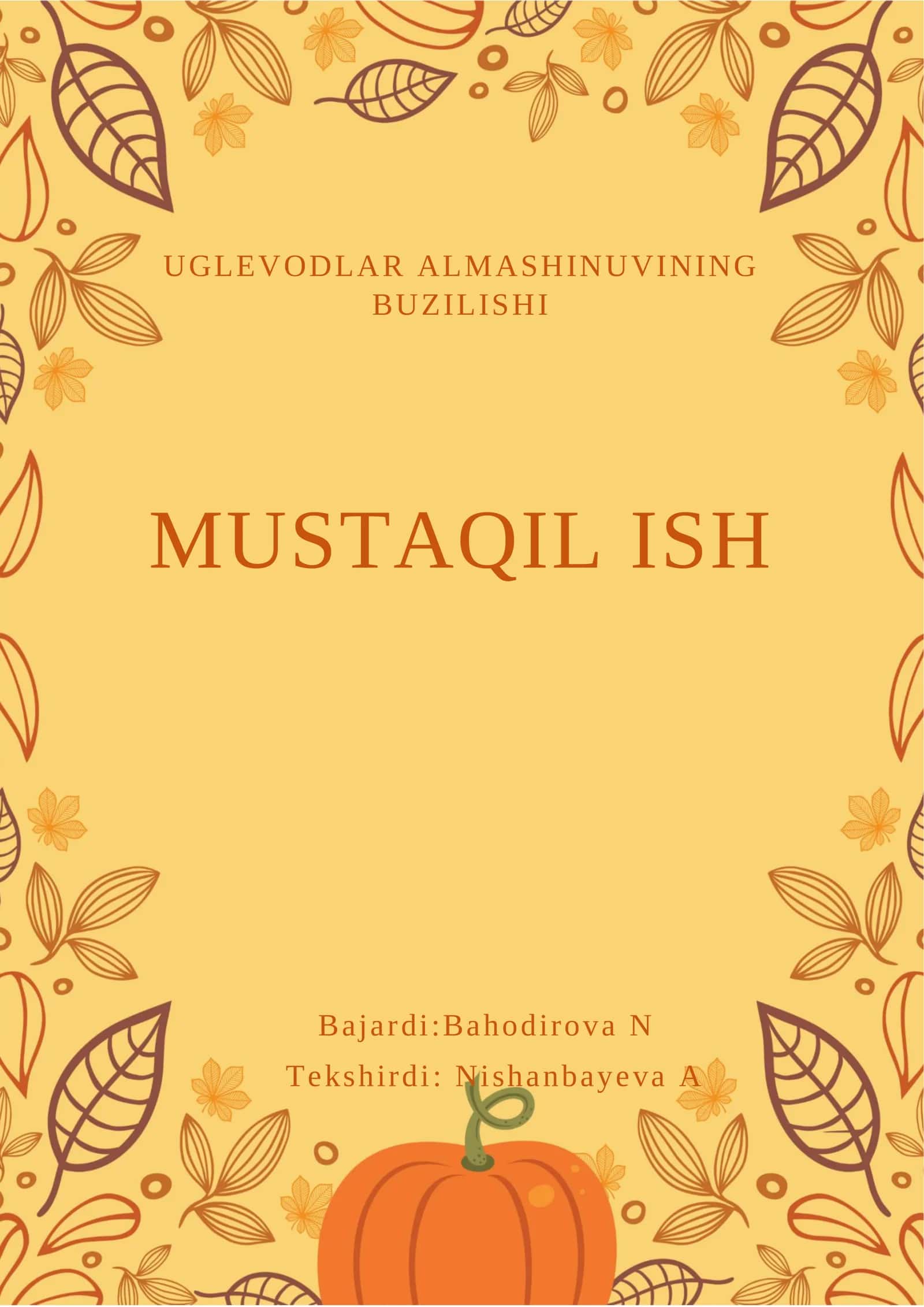Uglevodlar almashinuvi buzilishi 1